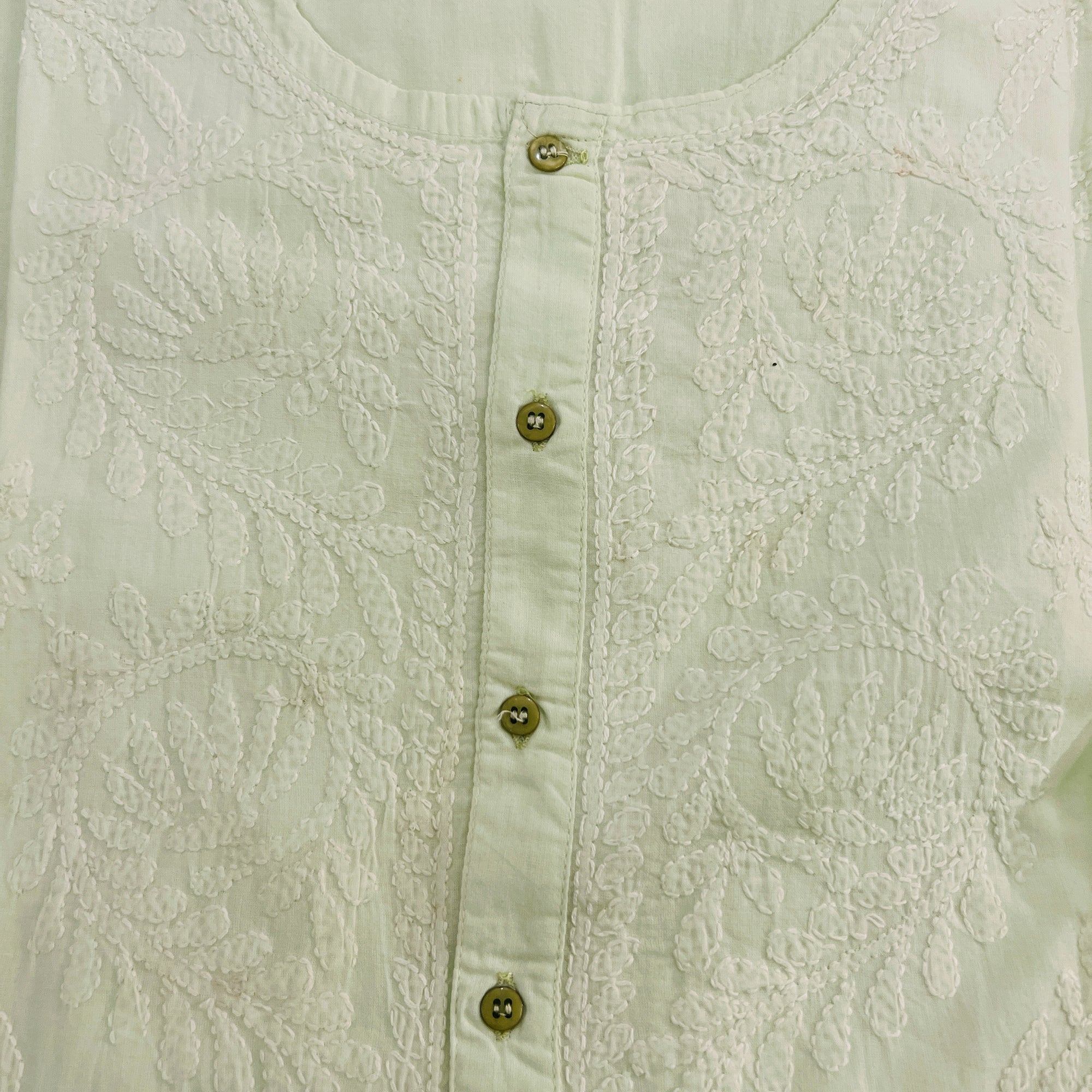 Cotton Chikan Kurtas 501-5 Colors - Vintage India NYC