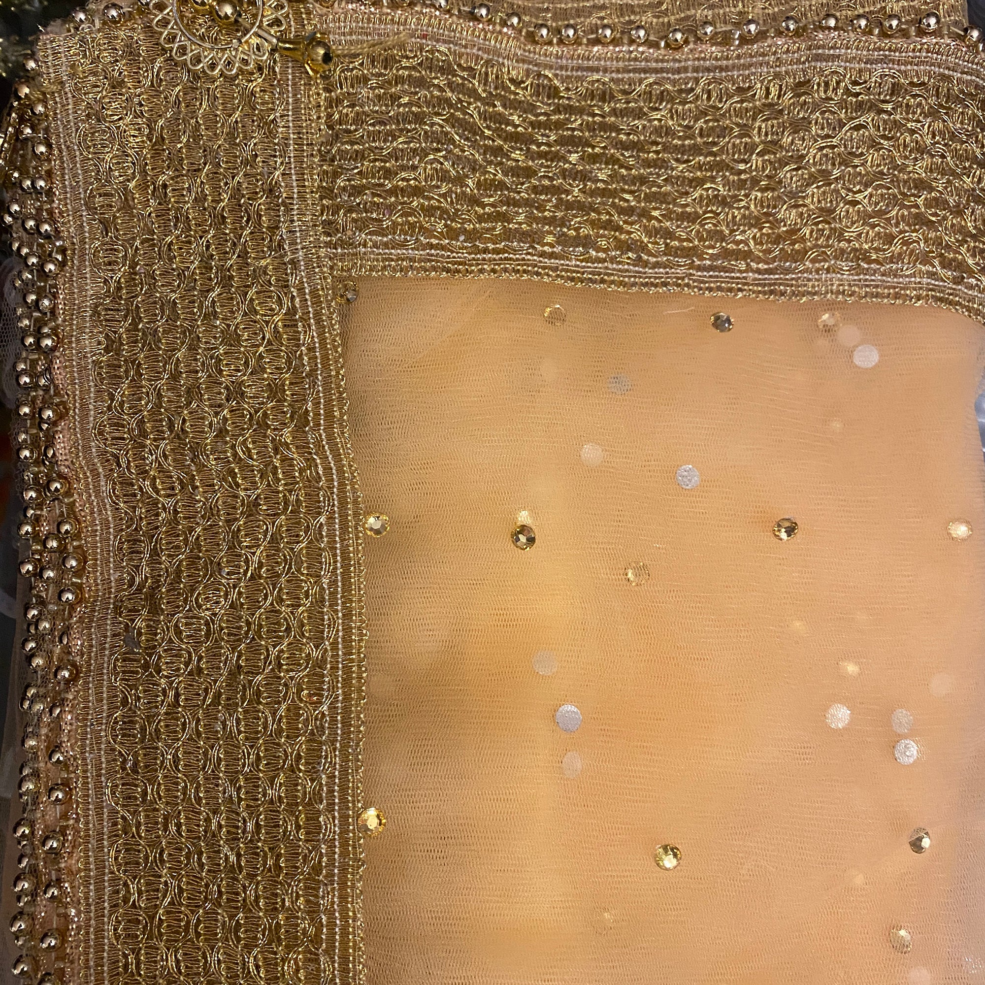 DT Stonework Dupatta - Vintage India NYC