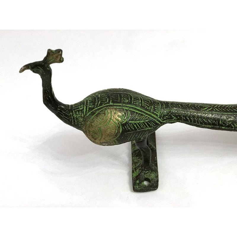 AK Bronze Peacock Door Pull - Vintage India NYC