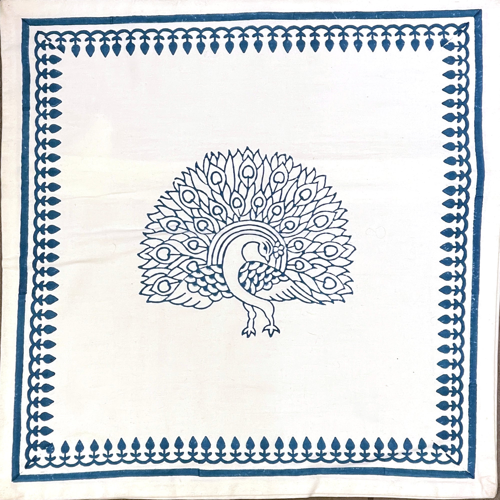 Cotton Block Print Peacock - Vintage India NYC
