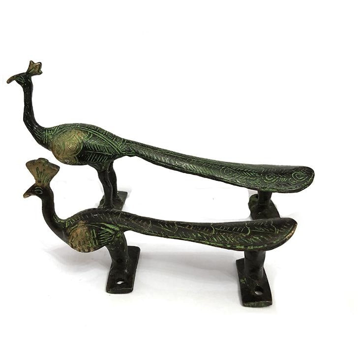 AK Bronze Peacock Door Pull - Vintage India NYC