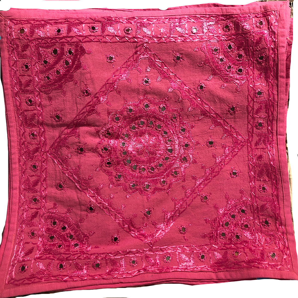 JM Mirrorwork Pillow Covers-7 Colors - Vintage India NYC