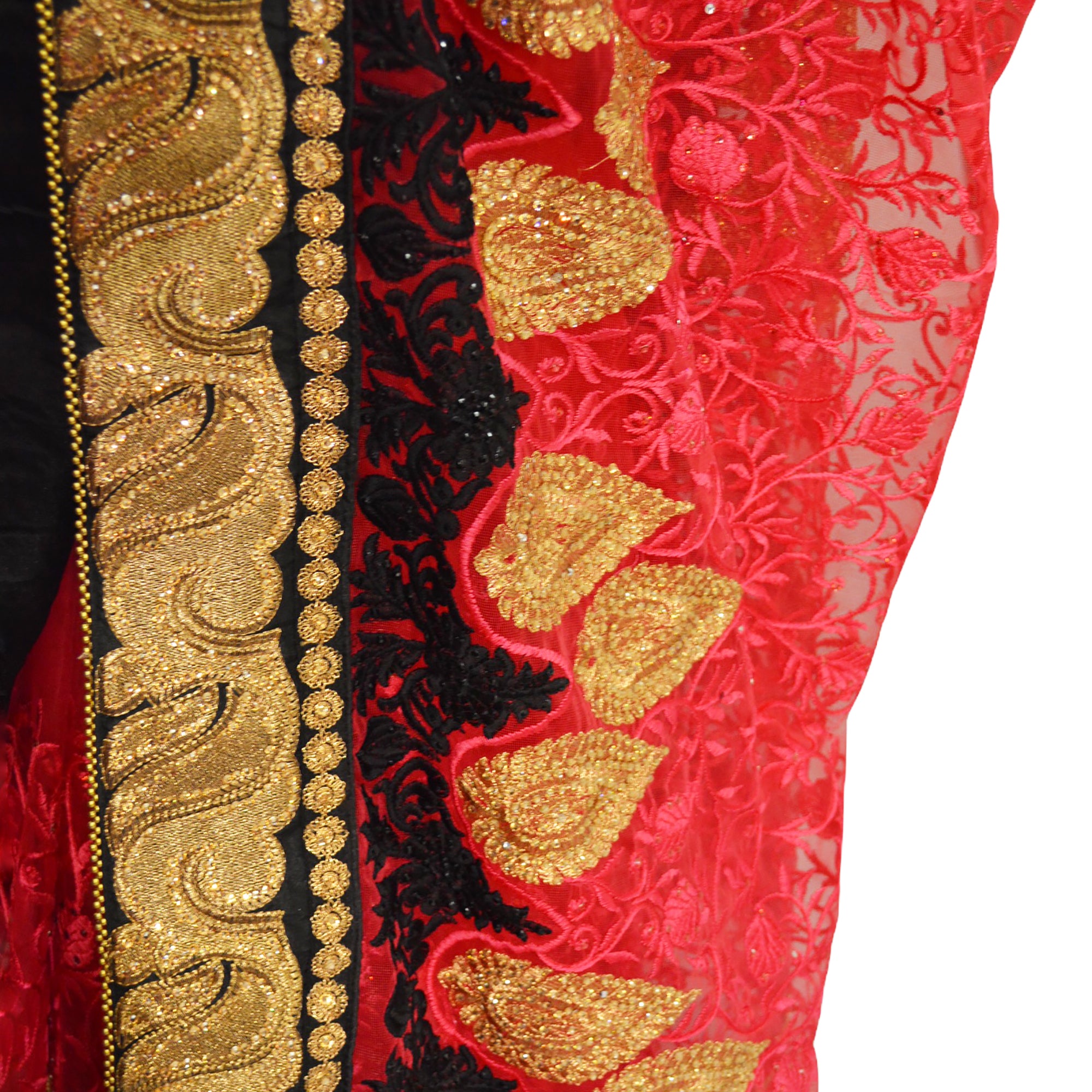 Pink and black saree - Vintage India NYC