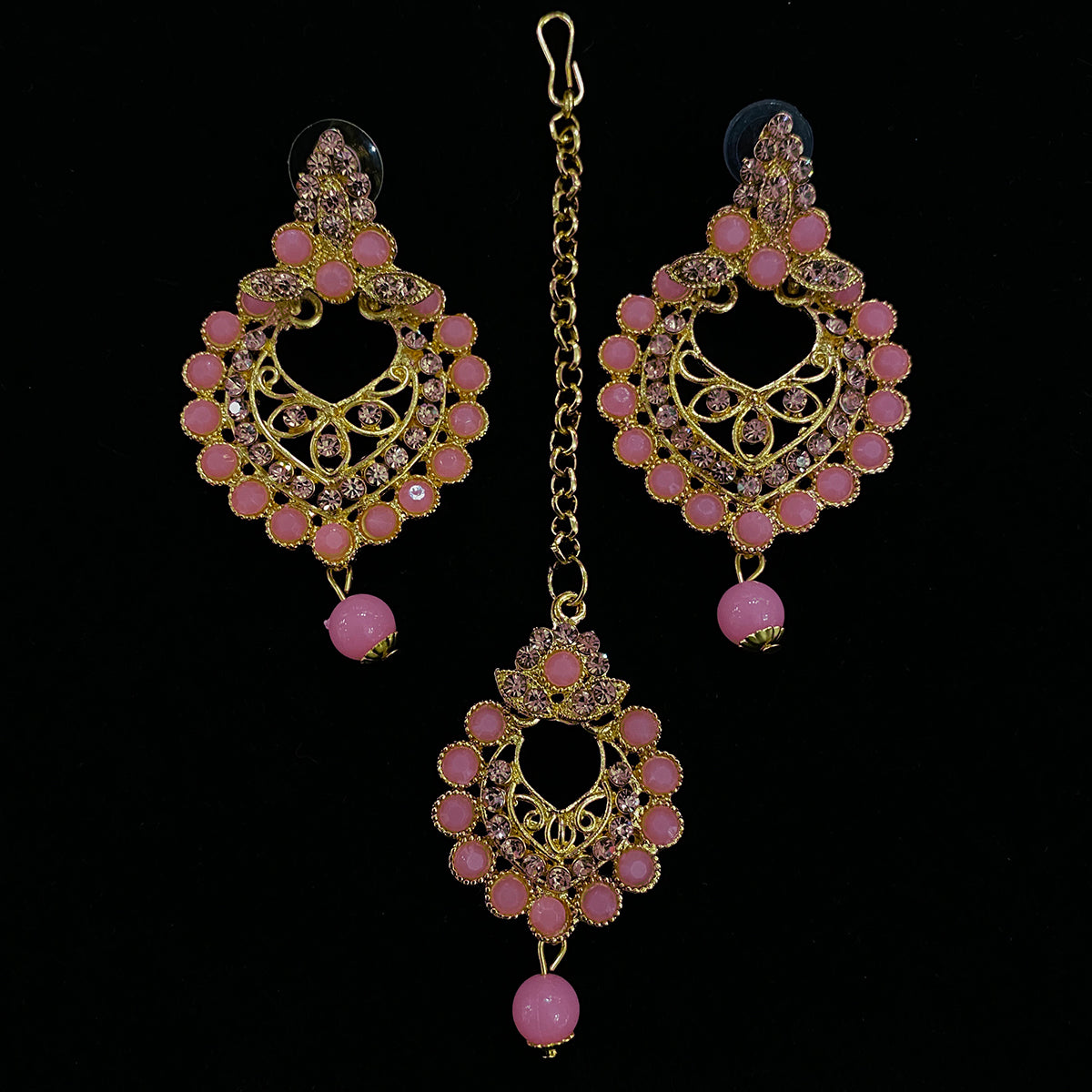 Earrings & Tikka Set - Vintage India NYC