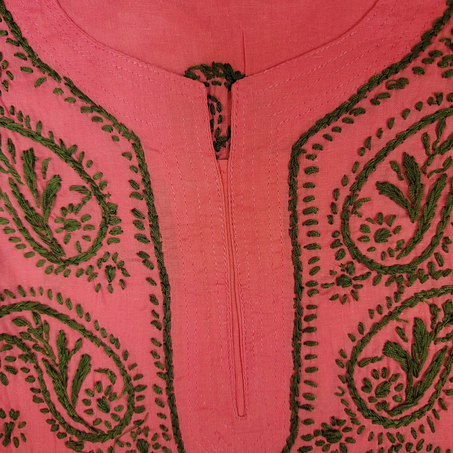 AR Short Embroidered Cotton Tunic Kurti-S - Vintage India NYC