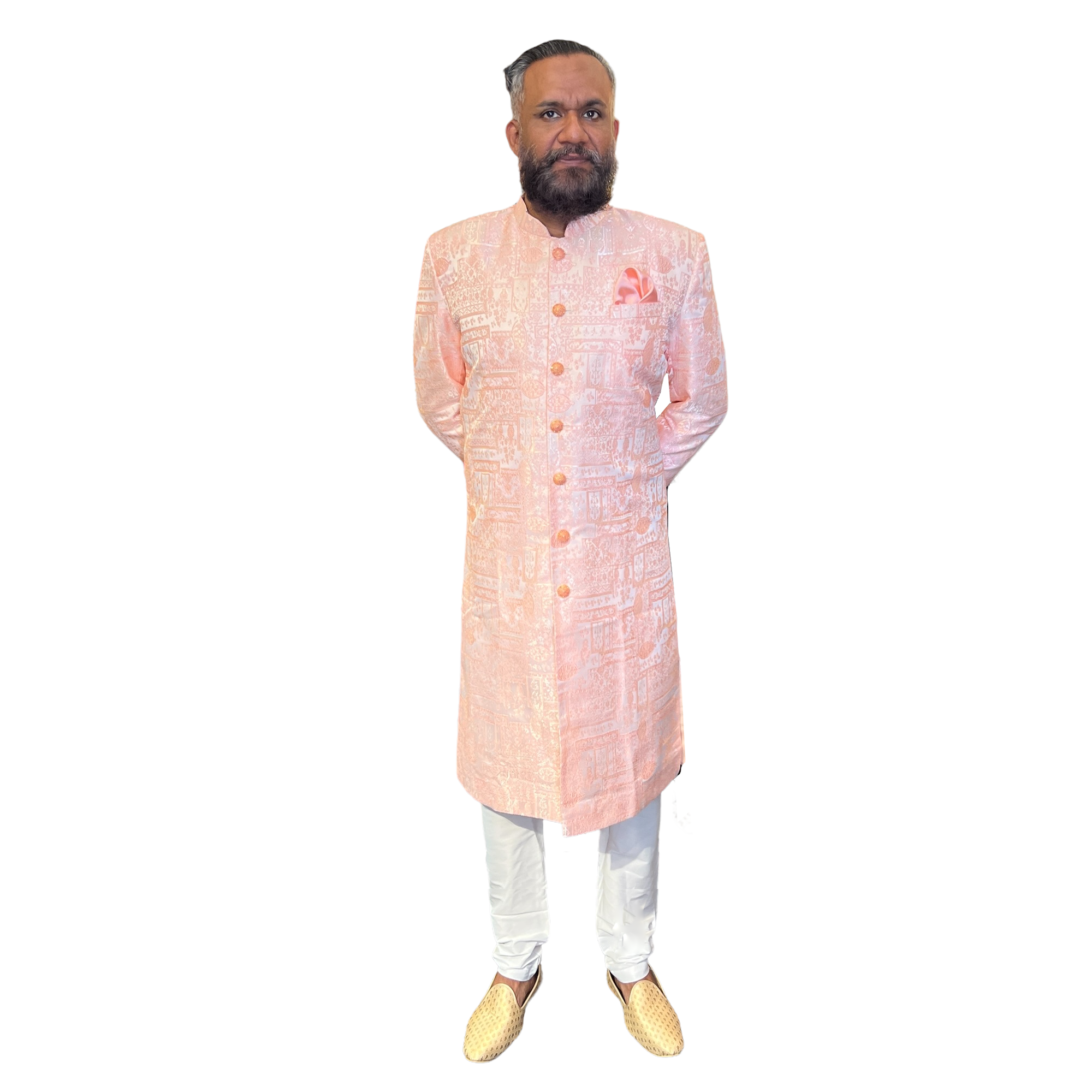 YD Jacquard Sherwani-2 Colors - Vintage India NYC