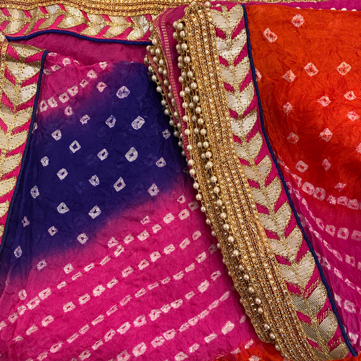 IE Bandhani Scarves - Vintage India NYC