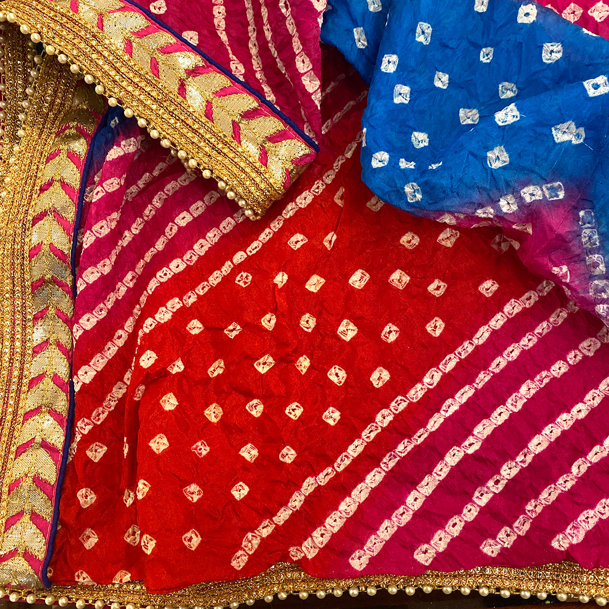 IE Bandhani Scarves - Vintage India NYC