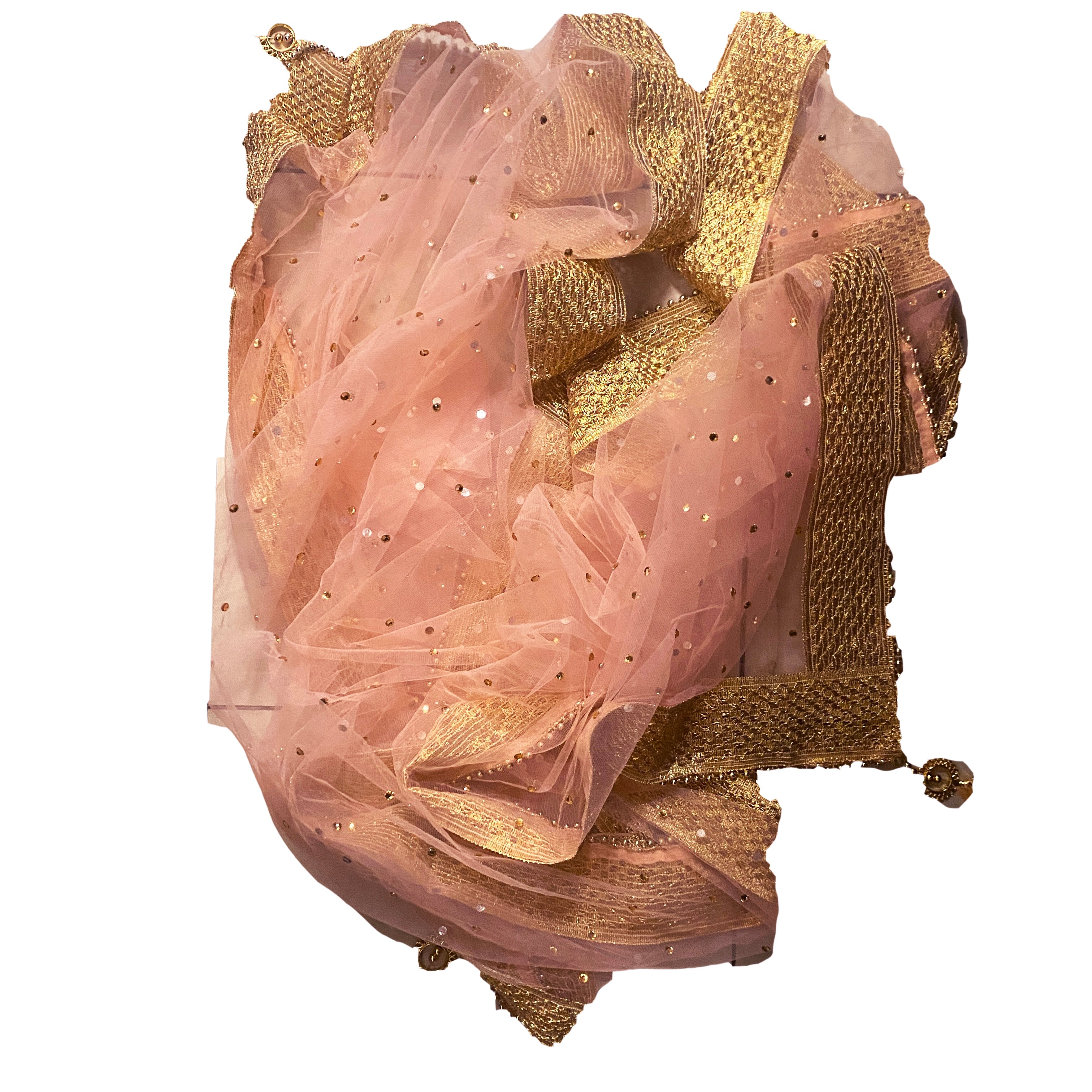 DT Stonework Dupatta - Vintage India NYC