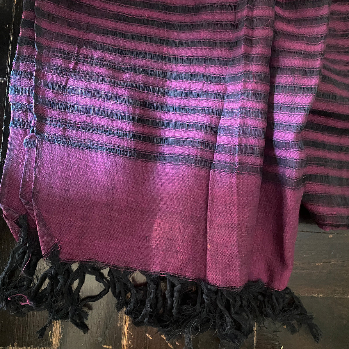 Handwoven Striped Cotton Scarves-10 Colors - Vintage India NYC