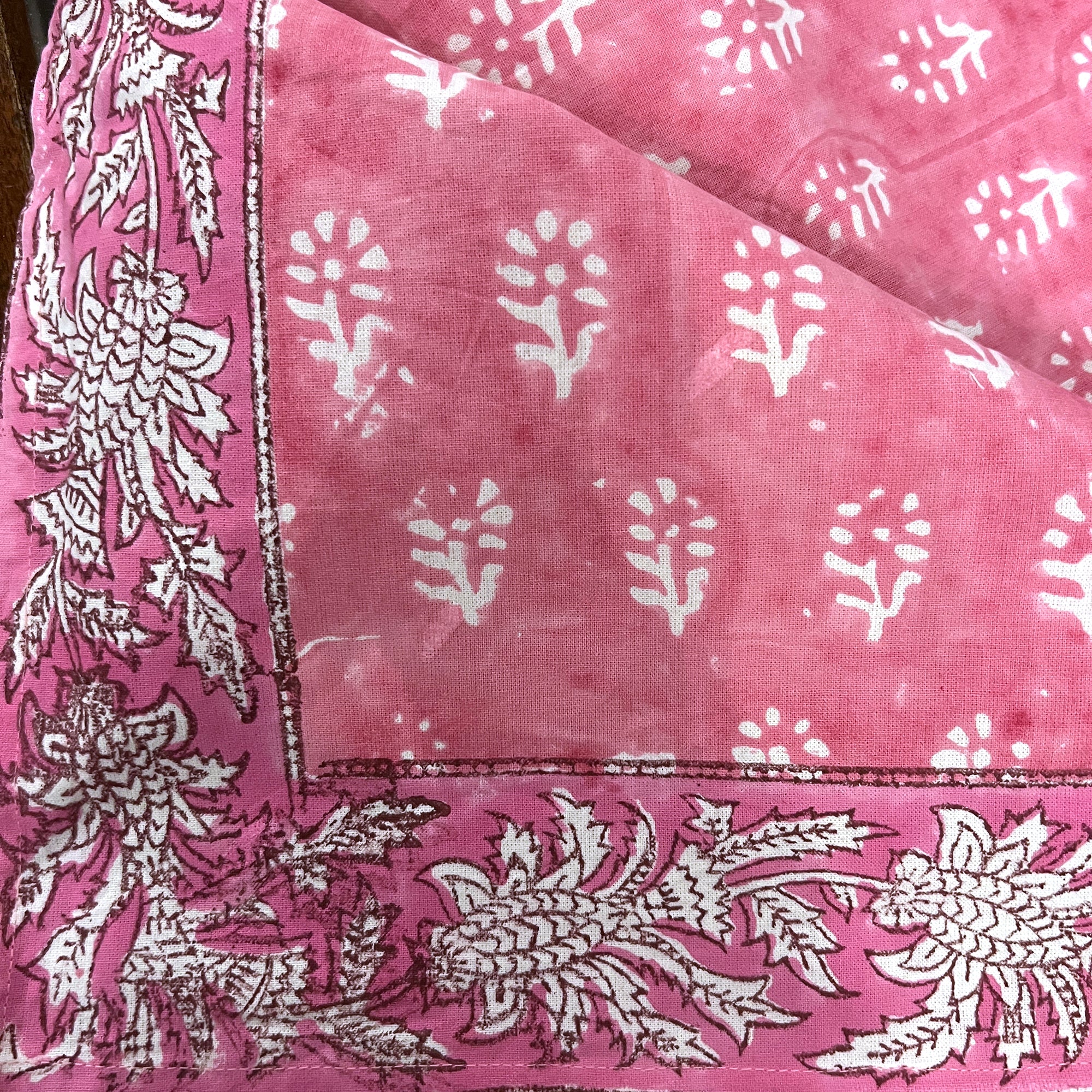 Blockprint Bagru Tablecloth - 4 colors - Vintage India NYC