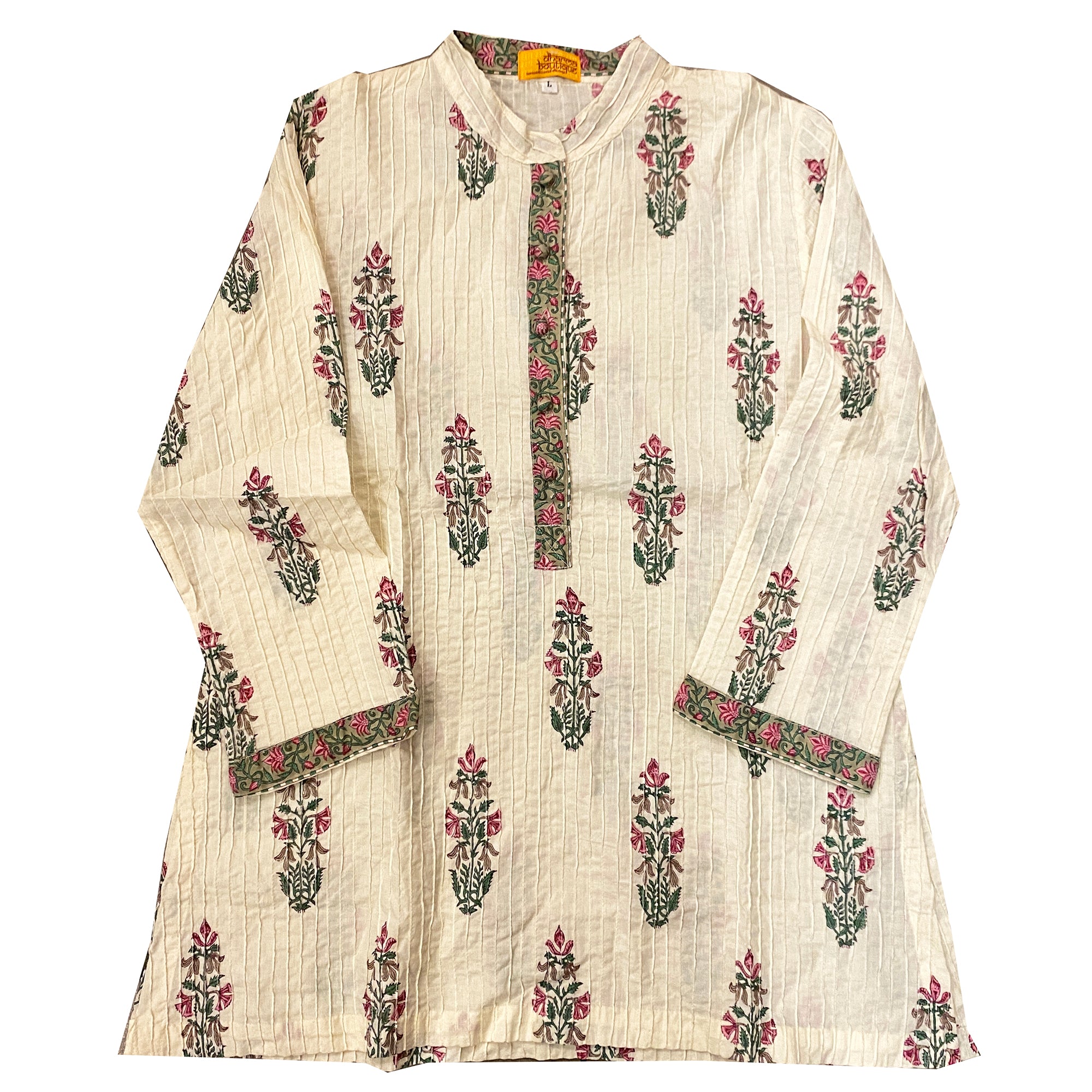 DB Block Print Top-6 Styles- Choose Size & Style - Vintage India NYC