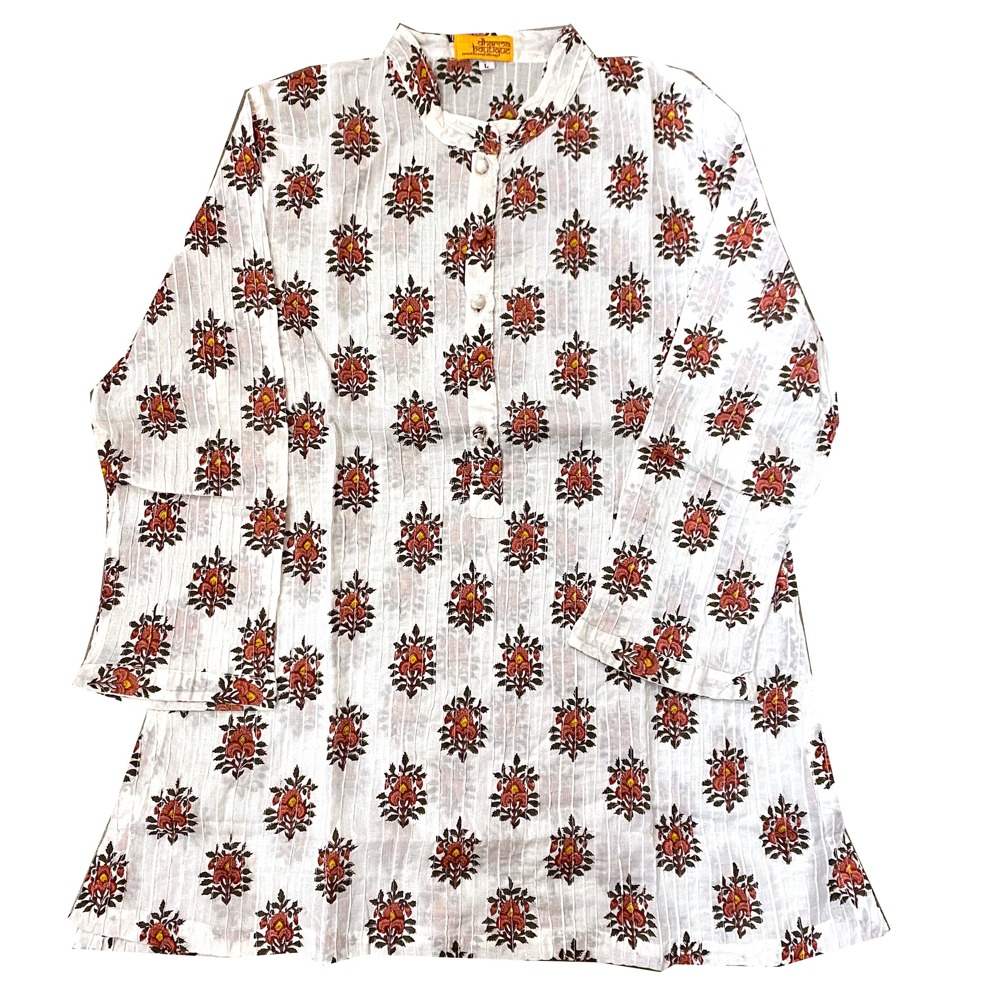 DB Block Print Top-6 Styles- Choose Size & Style - Vintage India NYC