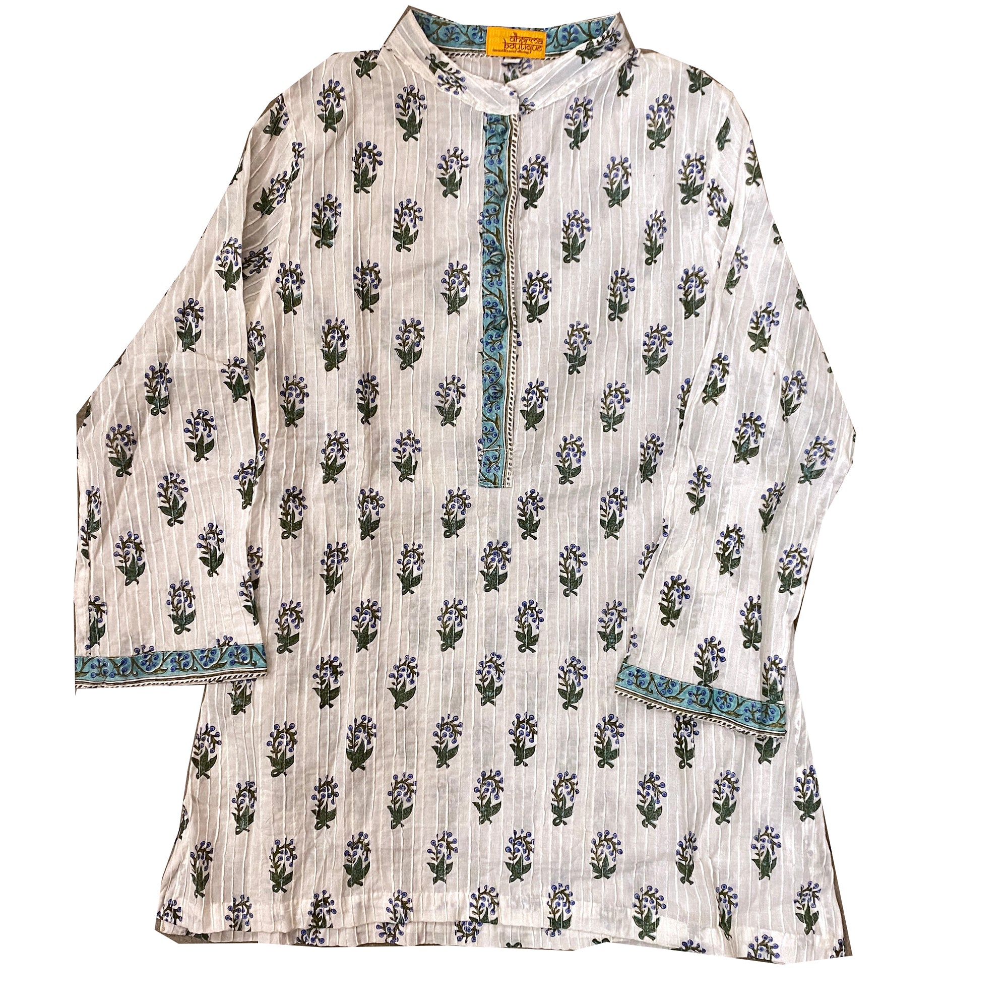 DB Block Print Top-6 Styles- Choose Size & Style - Vintage India NYC