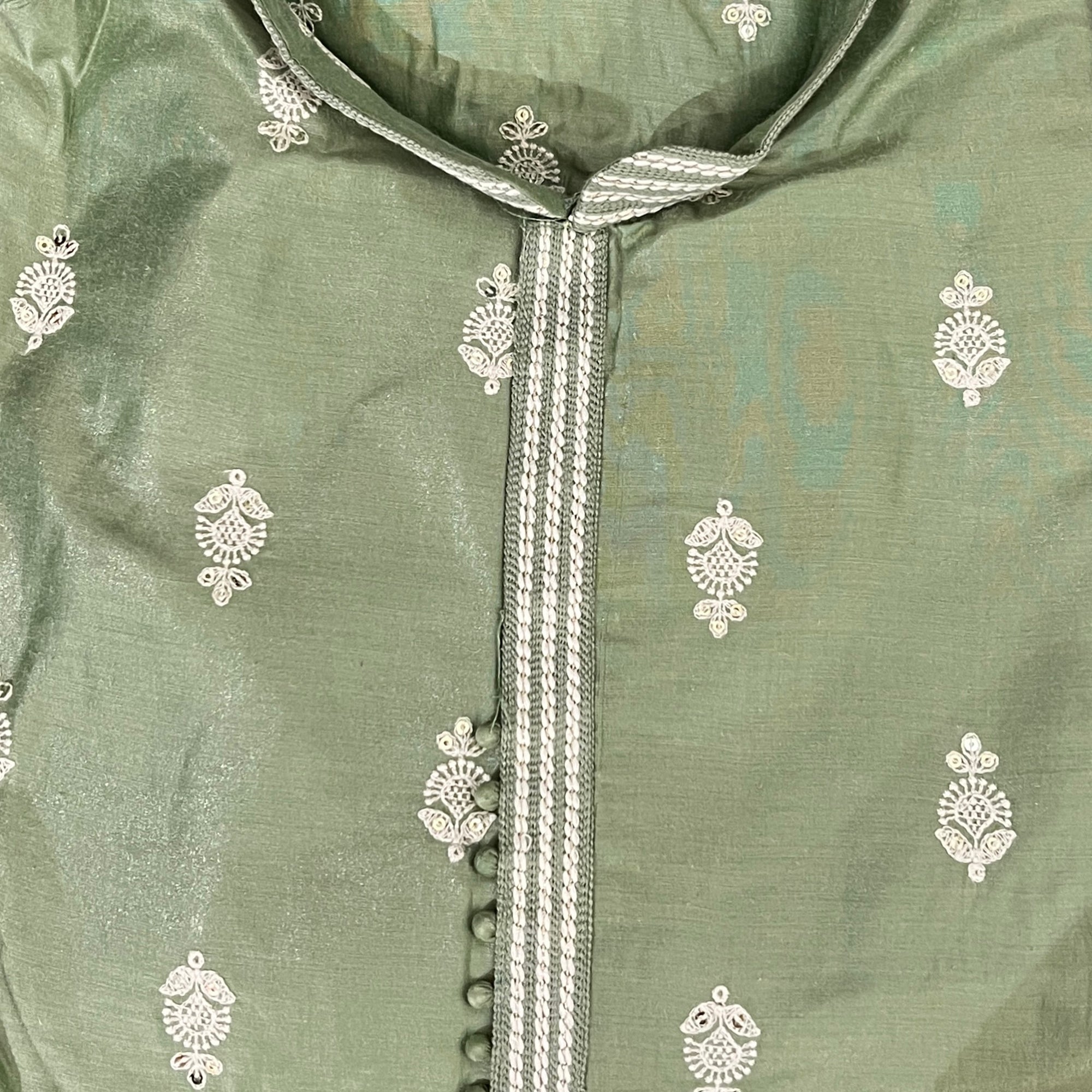 YD Flower Buta Embroidered Kurtas-3 Colors - Vintage India NYC