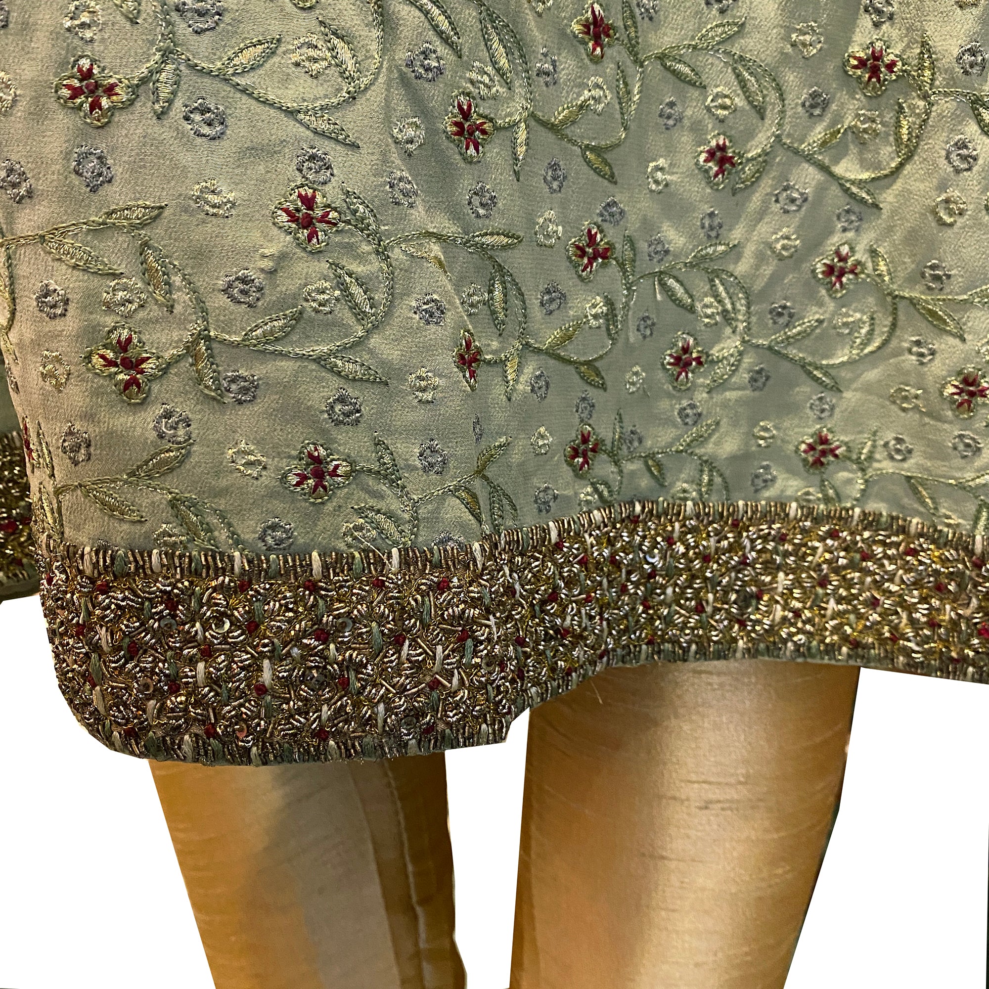 Vintage Pista Sage Sherwani - Vintage India NYC