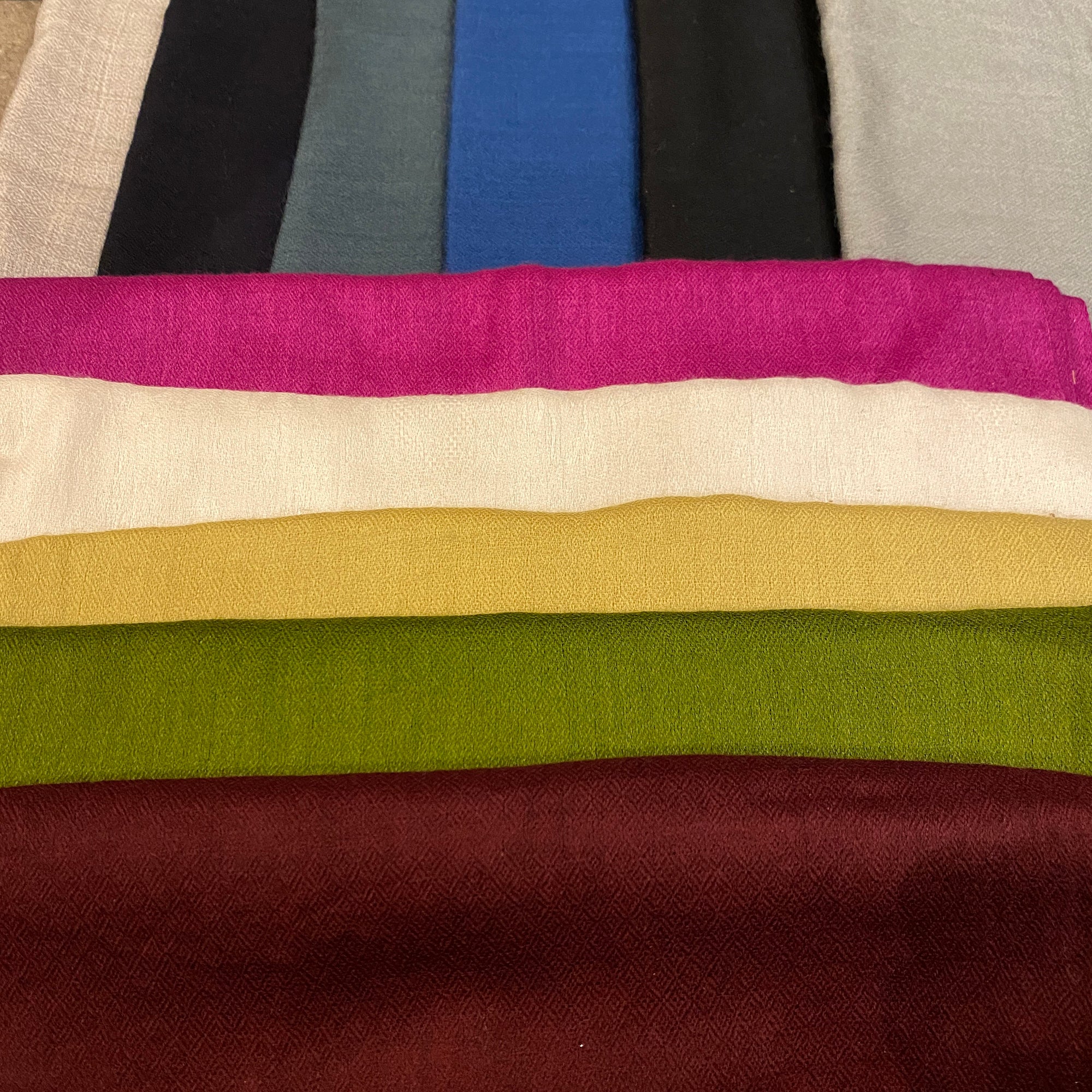 Plain Cashmere Stoles-11 Colors - Vintage India NYC