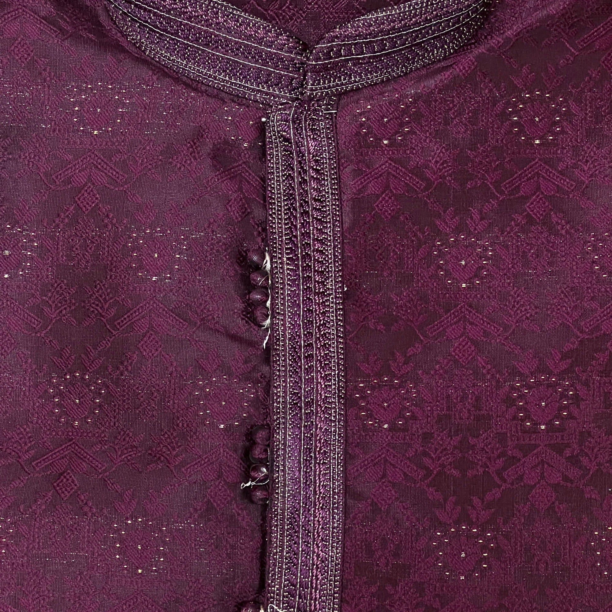 YD Plum Jacquard Kurta Set - Vintage India NYC