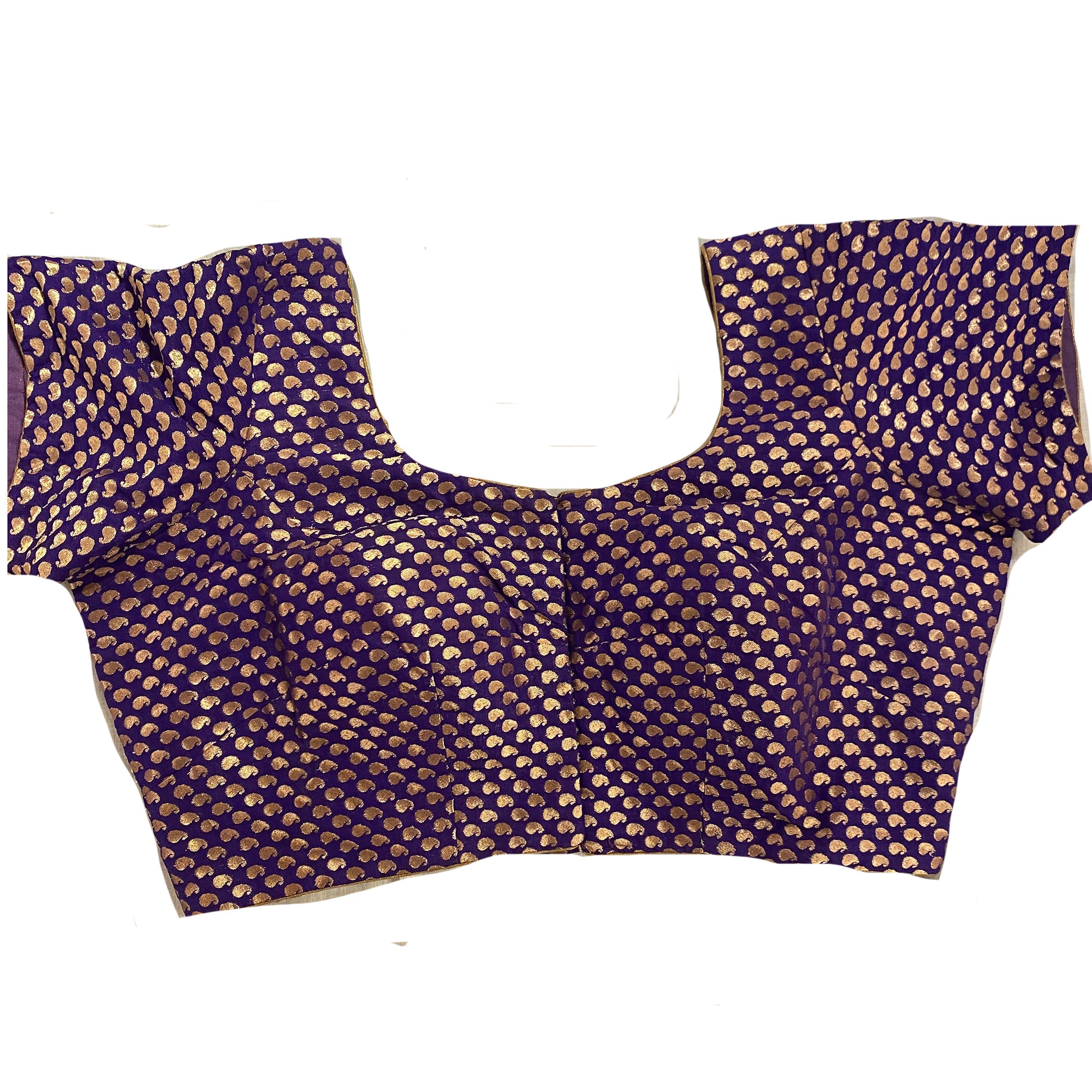 Purple Banarsi Choli Blouse - Vintage India NYC