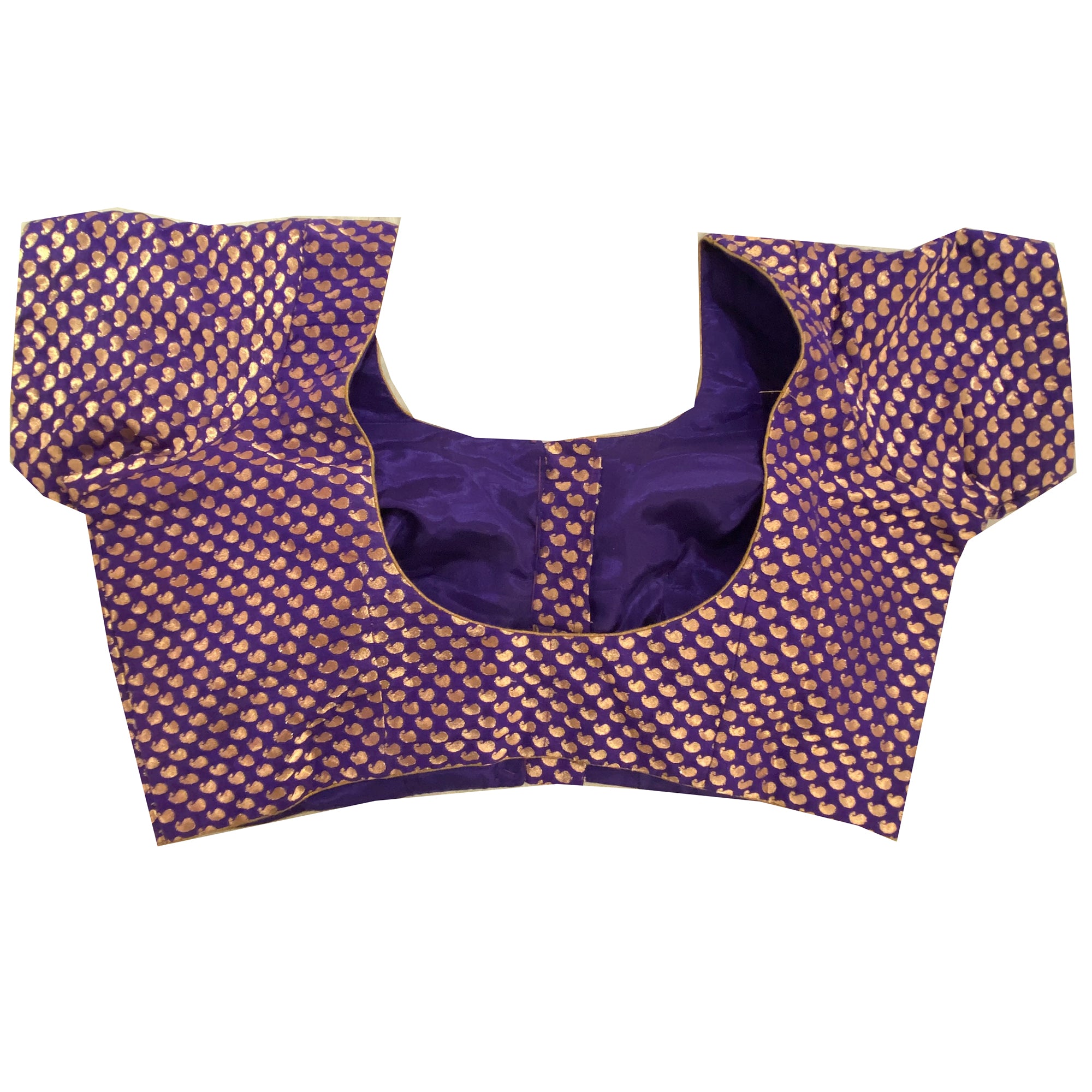 Purple Banarsi Choli Blouse - Vintage India NYC