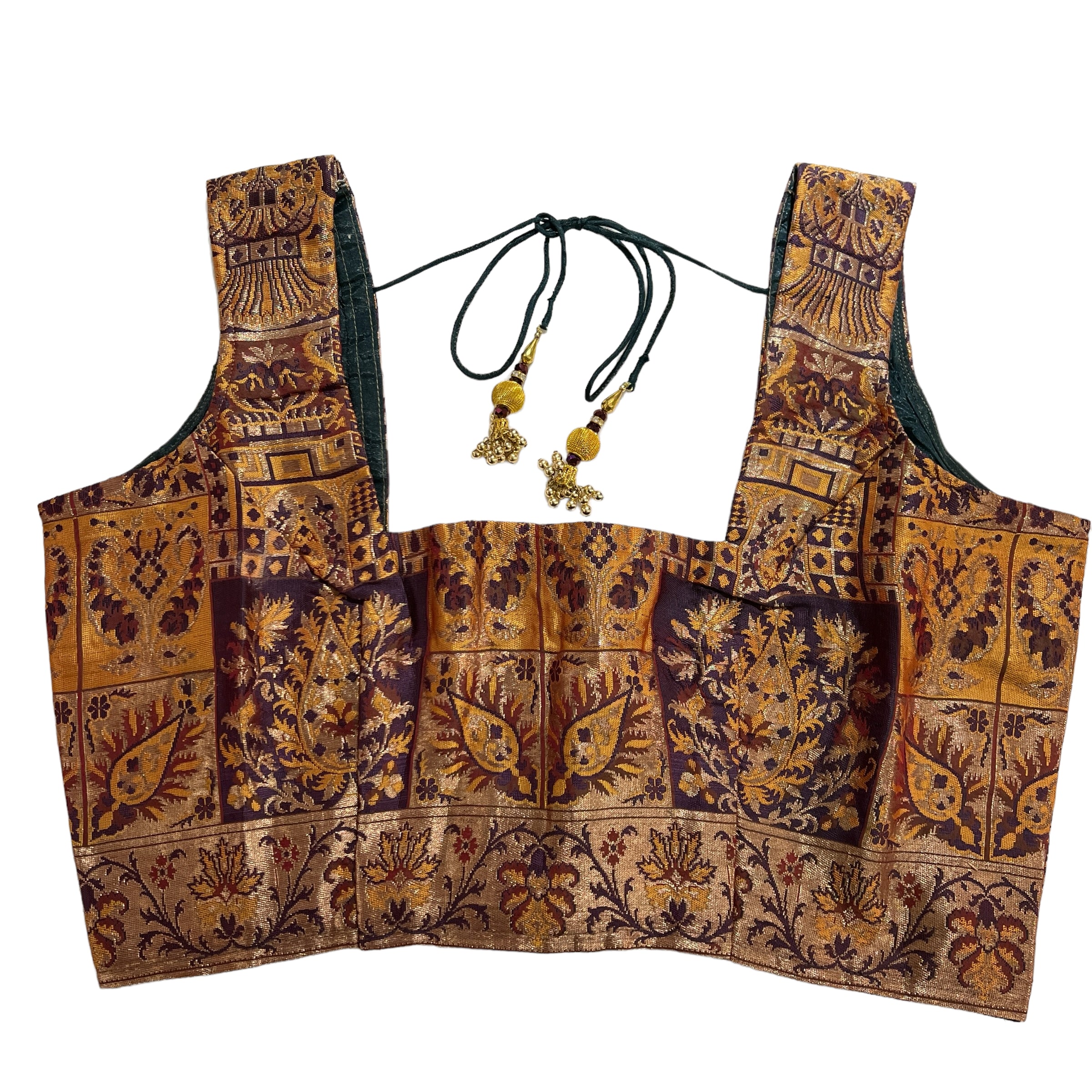 Brocade Saree Blouses-Size 42 - Vintage India NYC