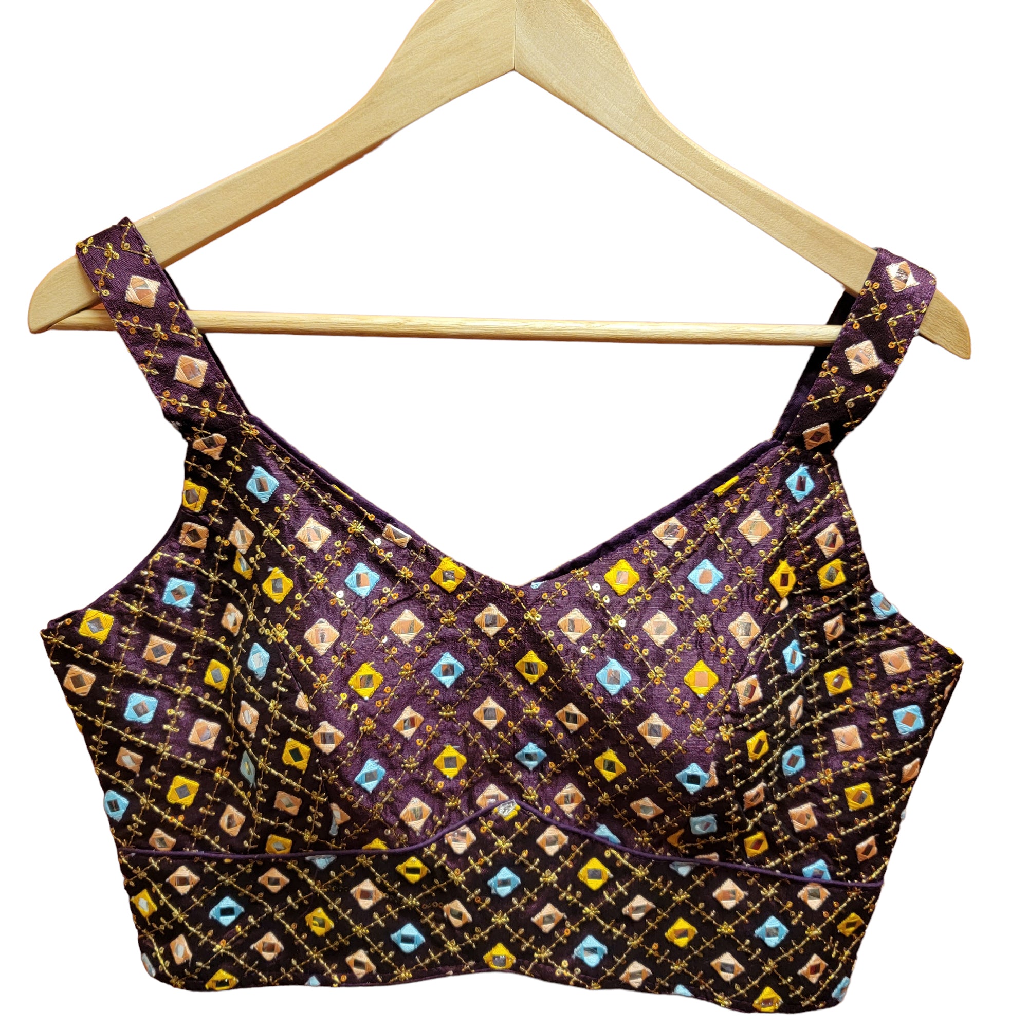 Mirrored Choli Blouse- Many Colors - Vintage India NYC