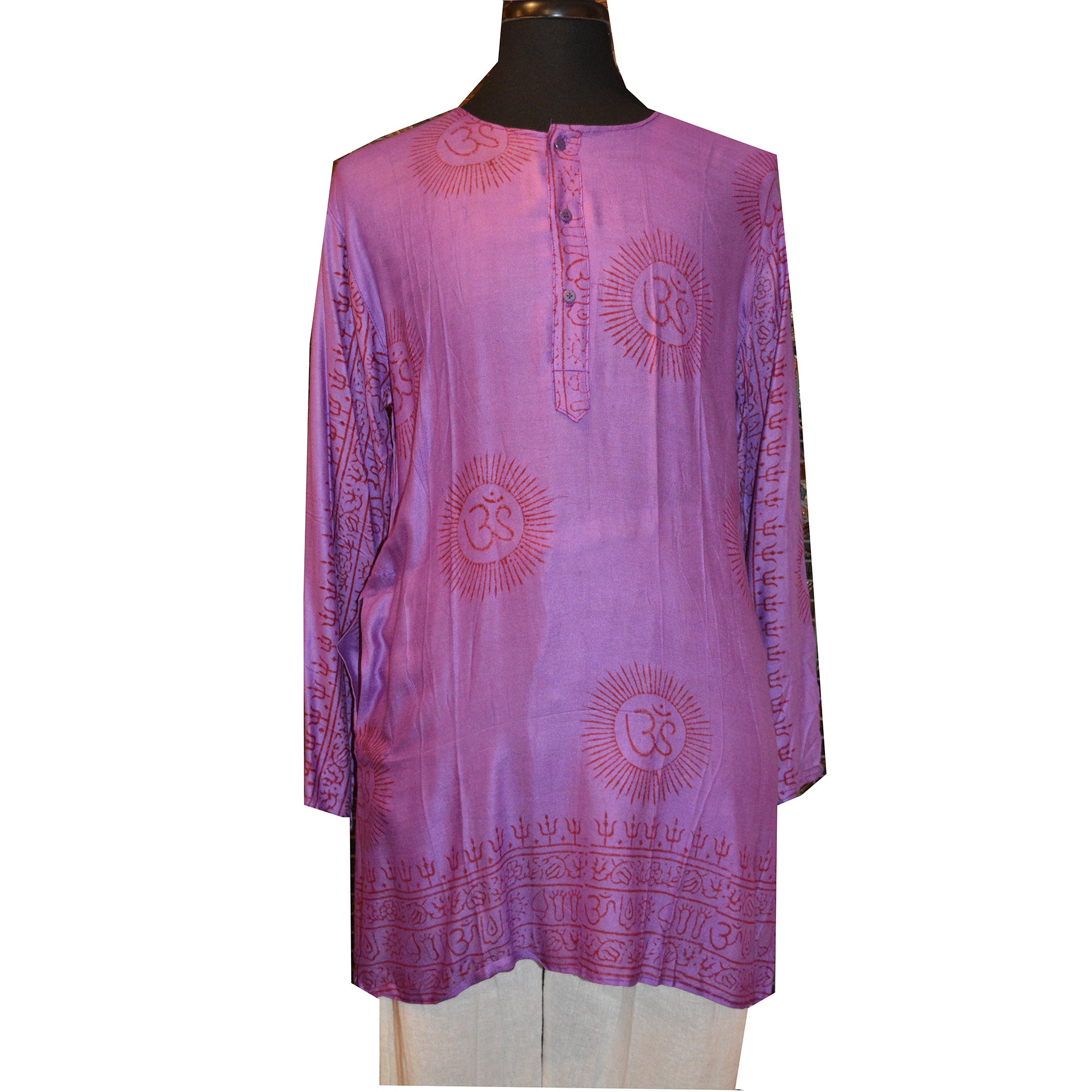Om print shirt - Vintage India NYC