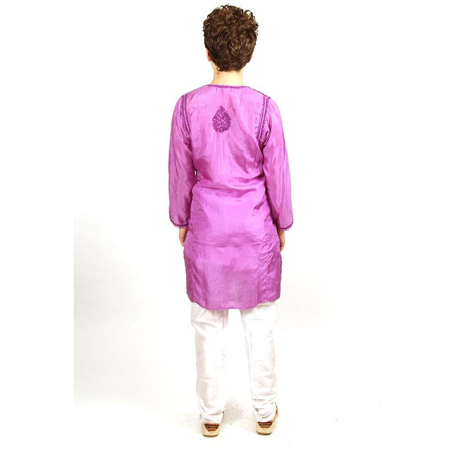 OS Silk Kurta Mid length-5 Colors - Vintage India NYC