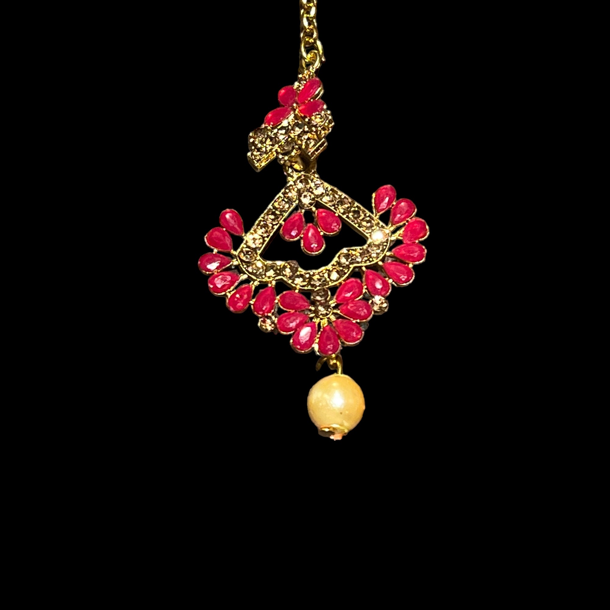 Flower Petal Maang Tikkas-6 Colors - Vintage India NYC