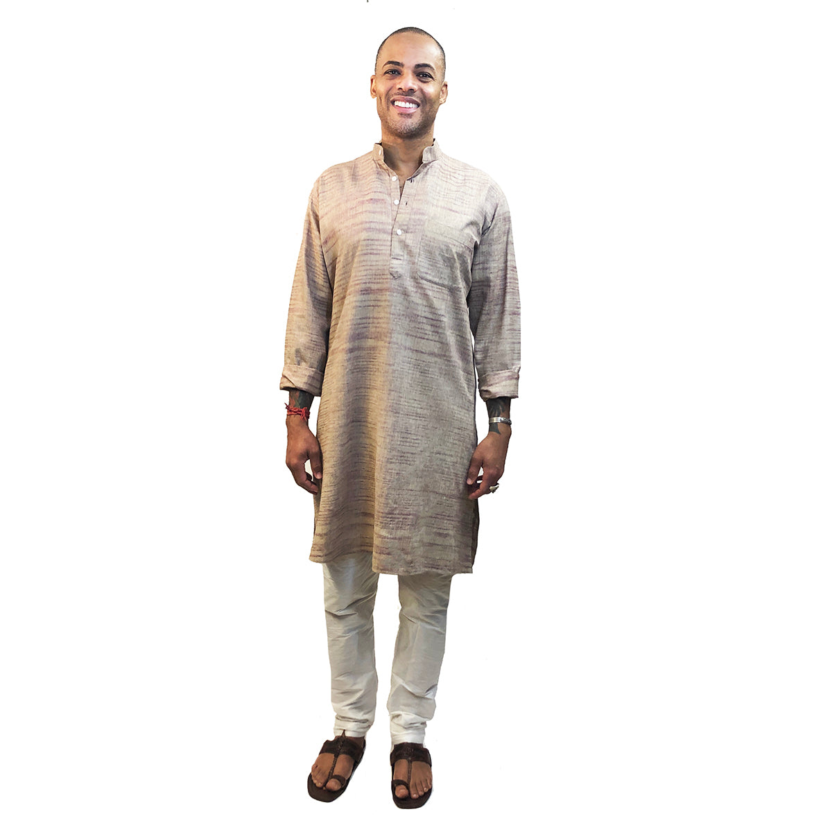 Handspun Raw Silk Kurta - Vintage India NYC