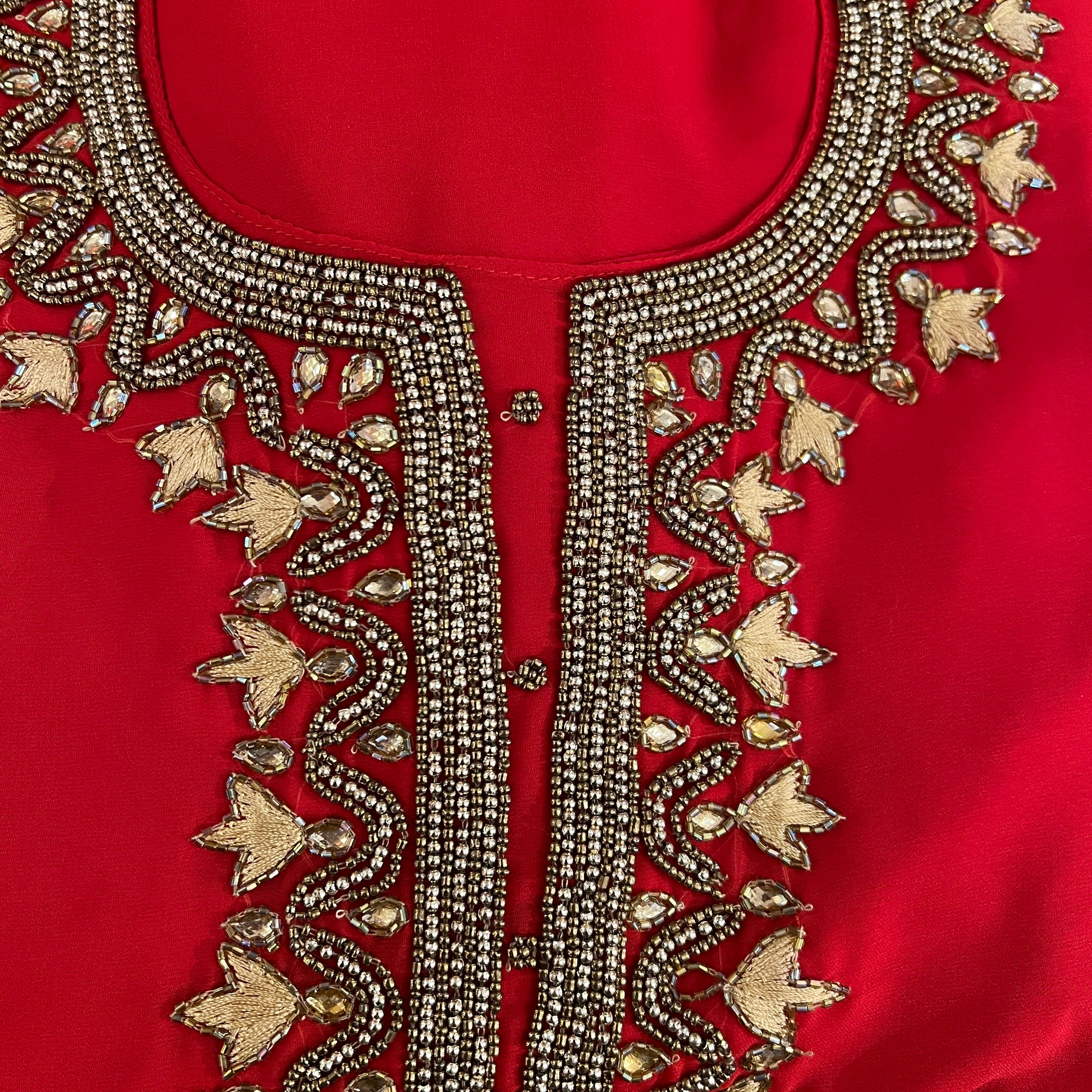 DT Georgette Kurti Size 38 - Vintage India NYC