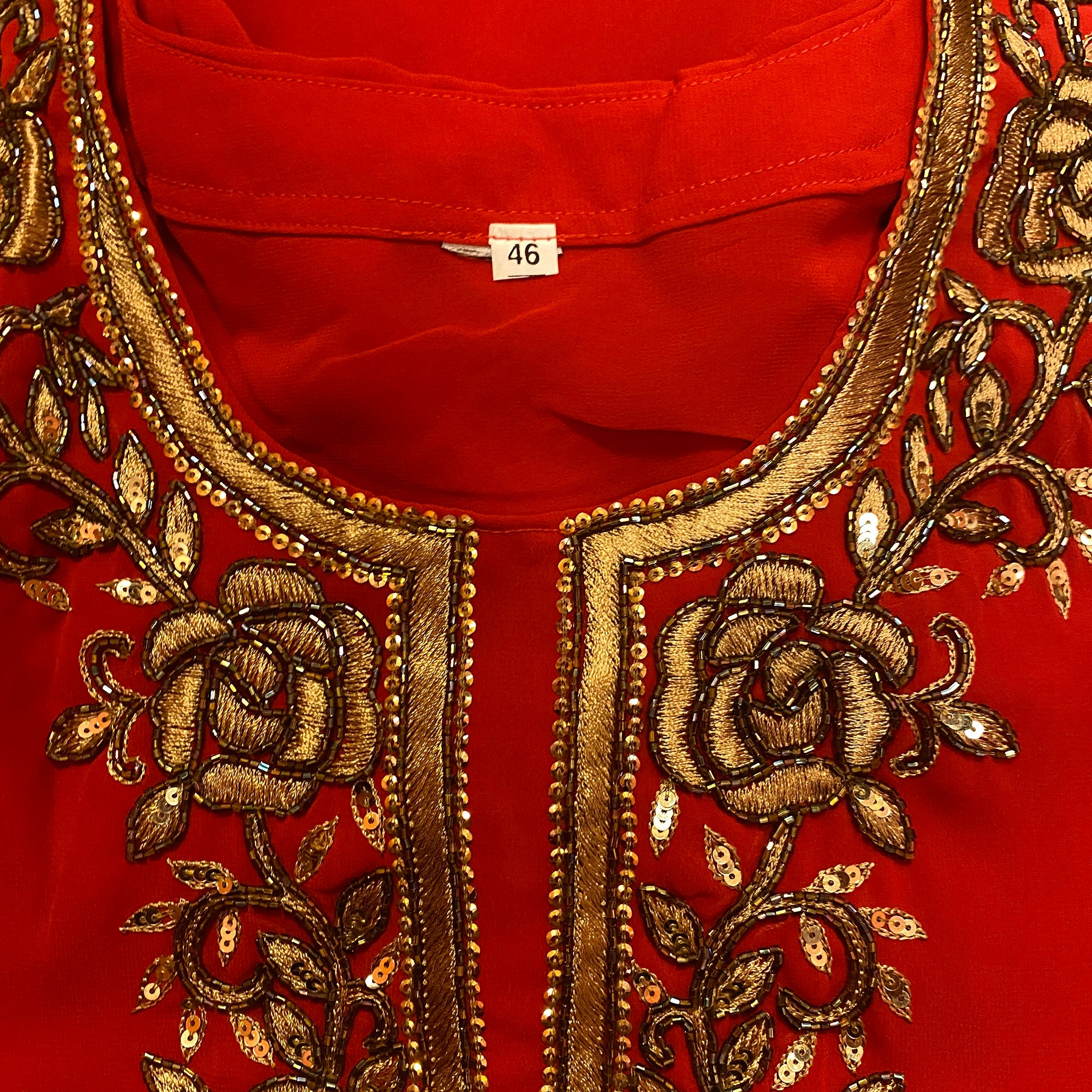 DT Georgette Kurti Size 46 - Vintage India NYC