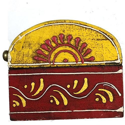 AE wooden painted box 55 - Vintage India NYC