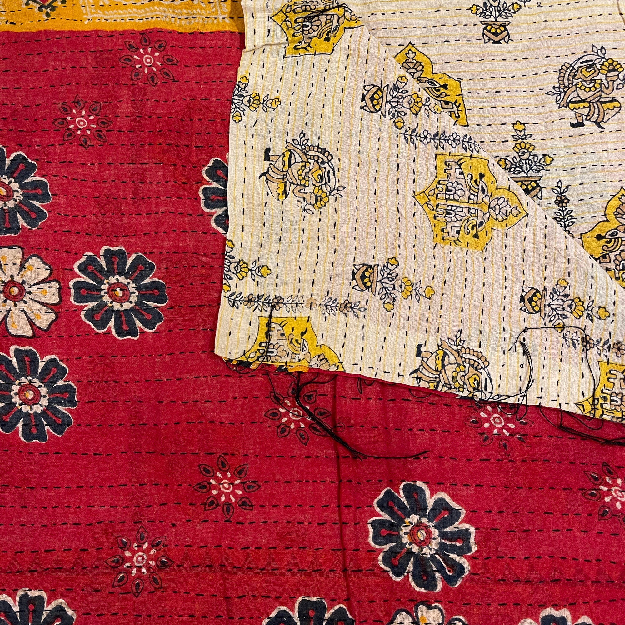 Cotton Kantha Scarves - Vintage India NYC