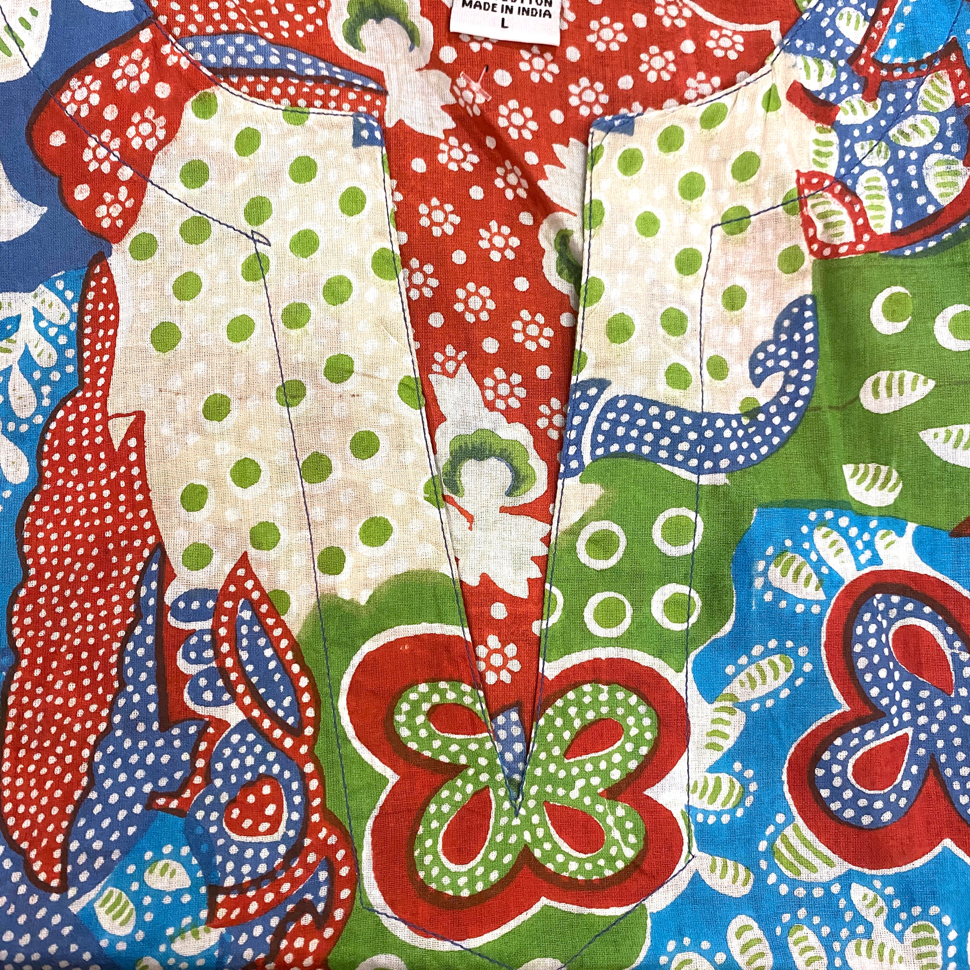 Floral Kurti Top 35 - Vintage India NYC