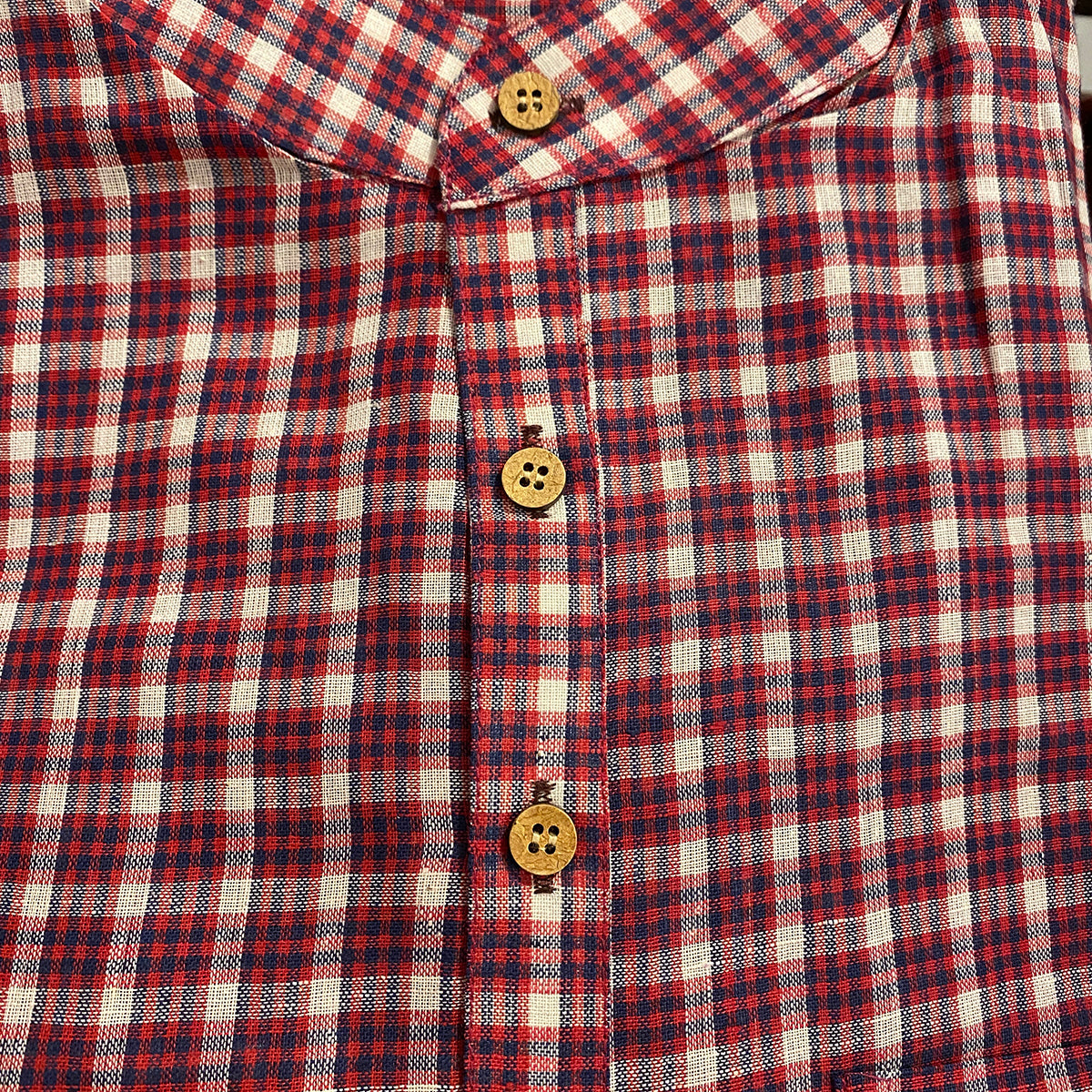 Plaid Khadi Kurtas-Choose size and pattern - Vintage India NYC