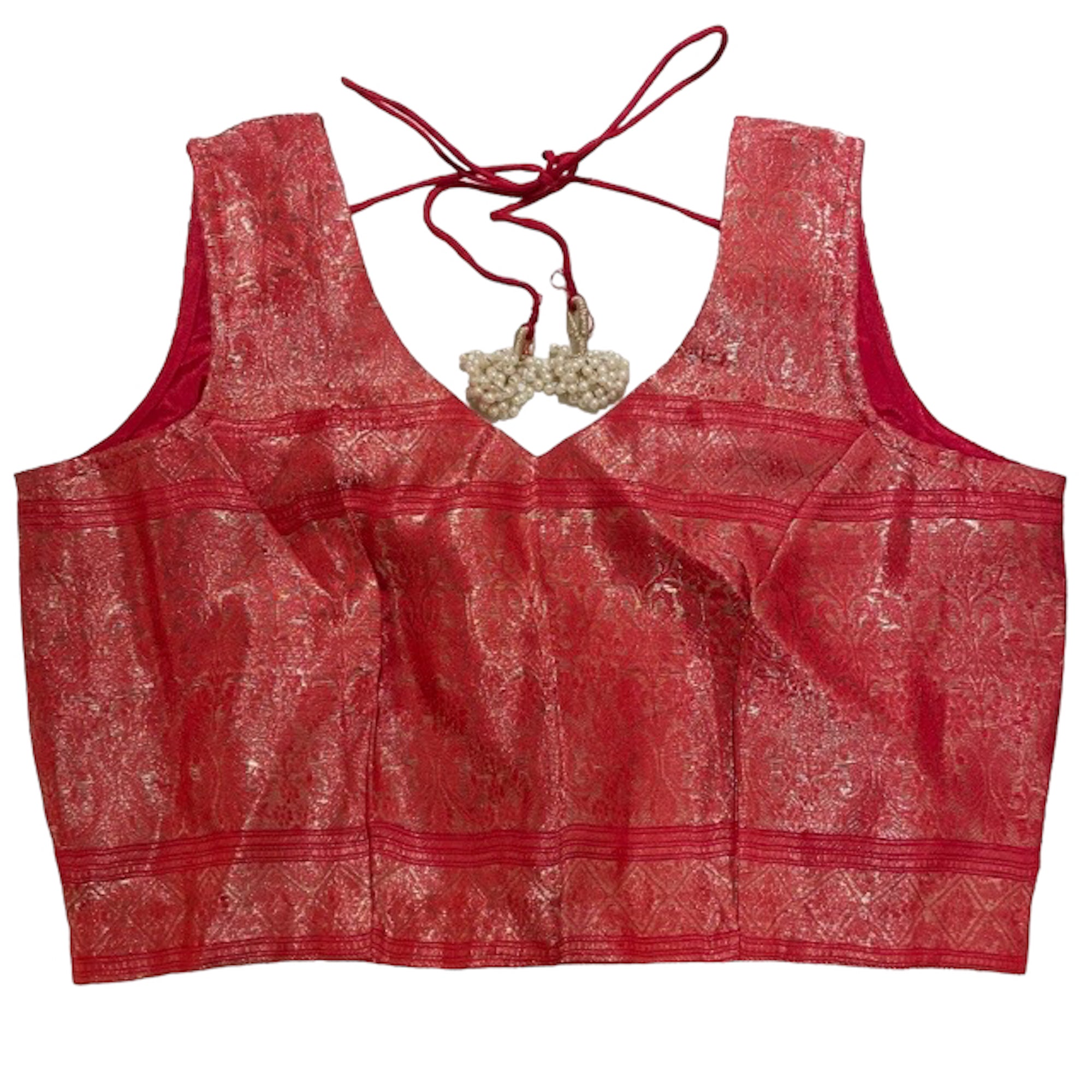 Brocade Saree Blouses-Size 36 - Vintage India NYC