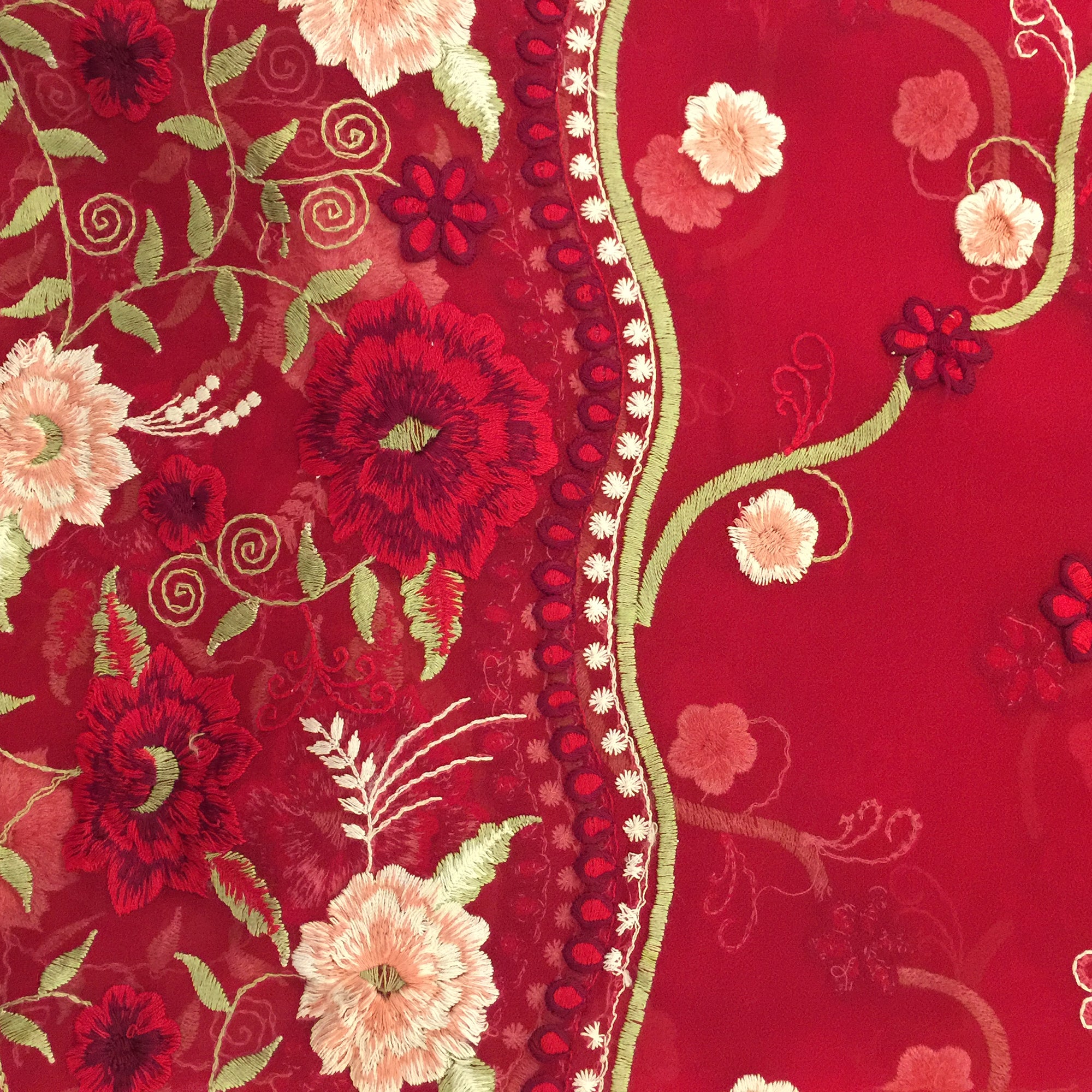 Single Curtains-Reds - Vintage India NYC