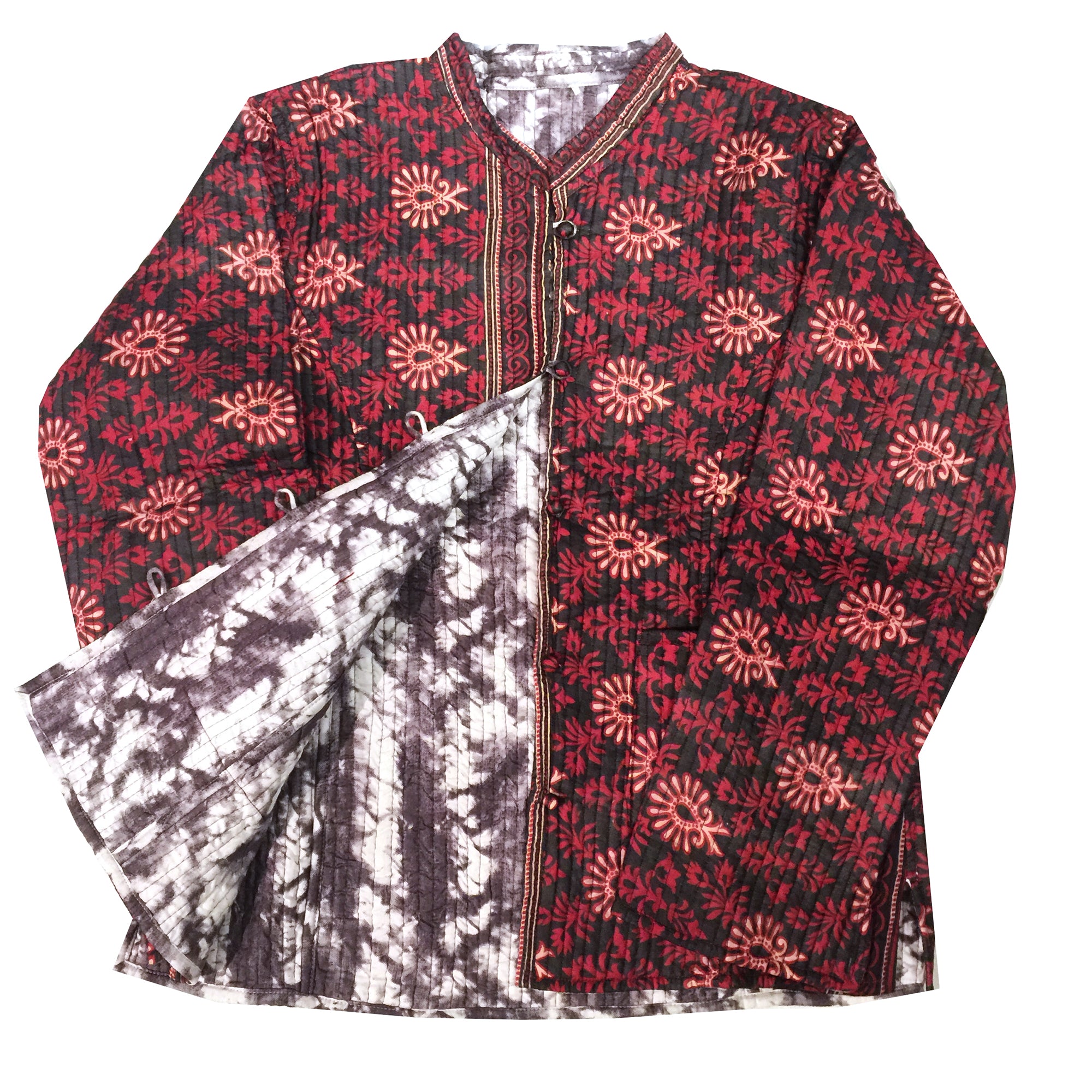 Cotton Silk Short Quilted Coats - Vintage India NYC