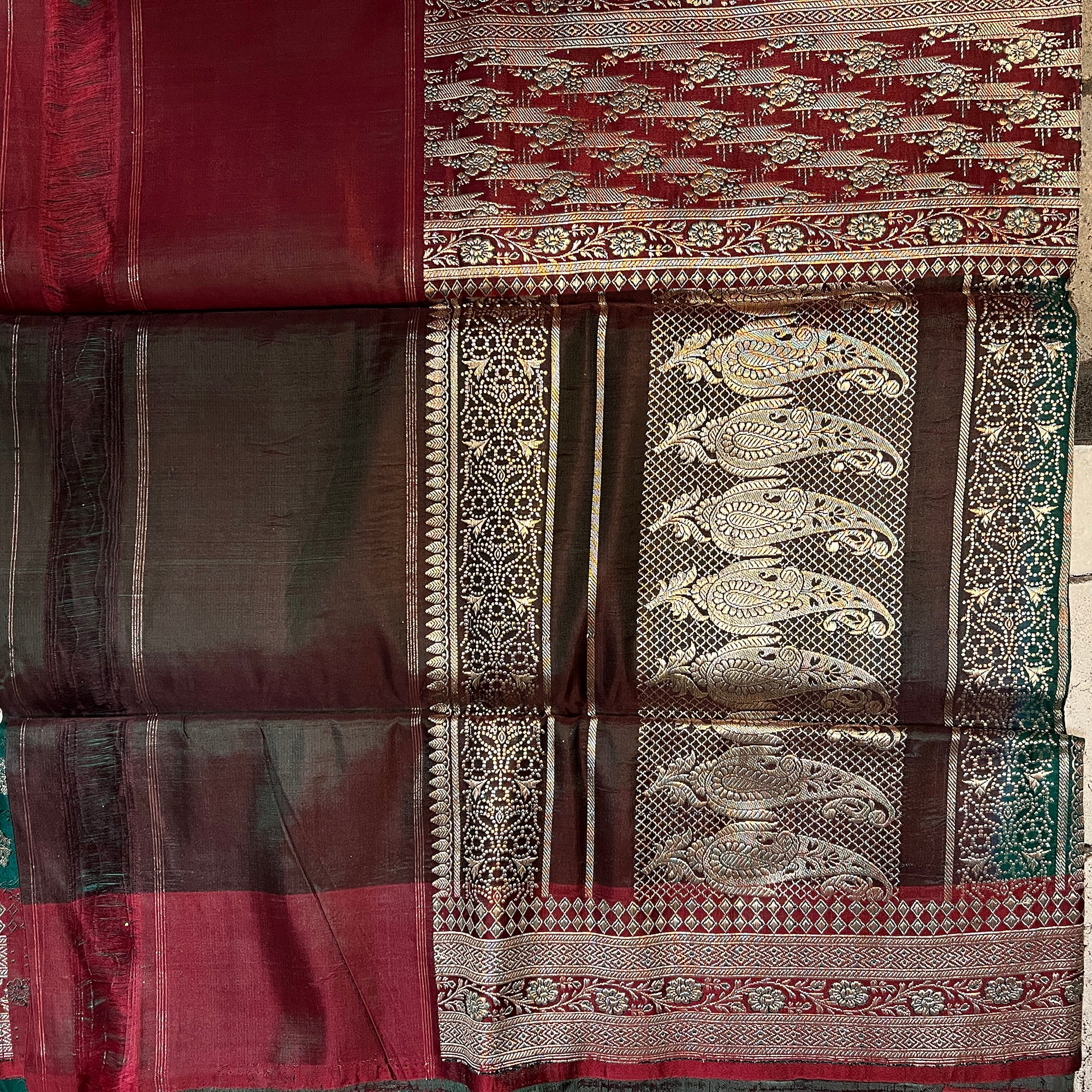Vintage Banarasi Saree w/ blouse piece 753 - Vintage India NYC