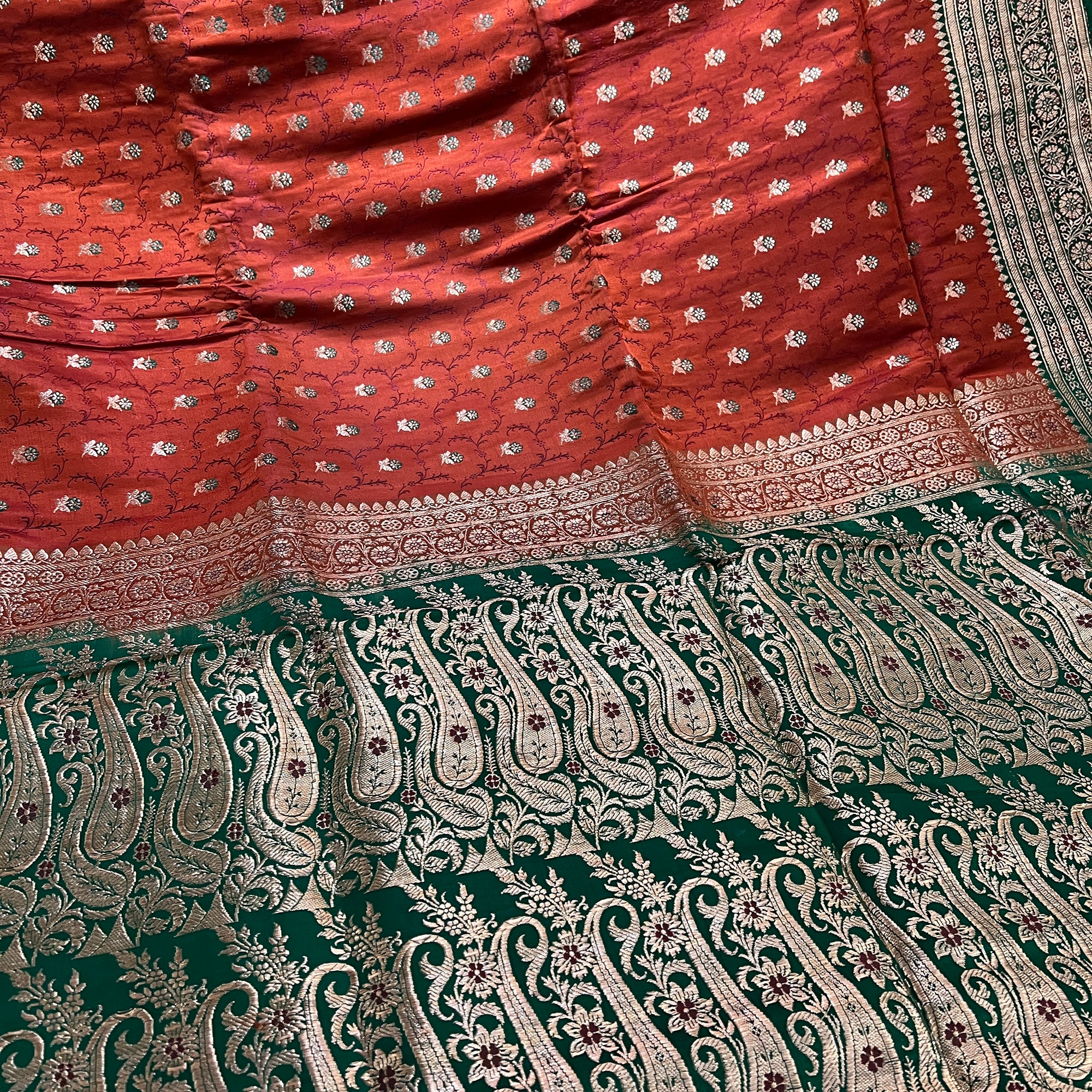 Vintage Banarasi Saree w/ blouse piece 752 - Vintage India NYC