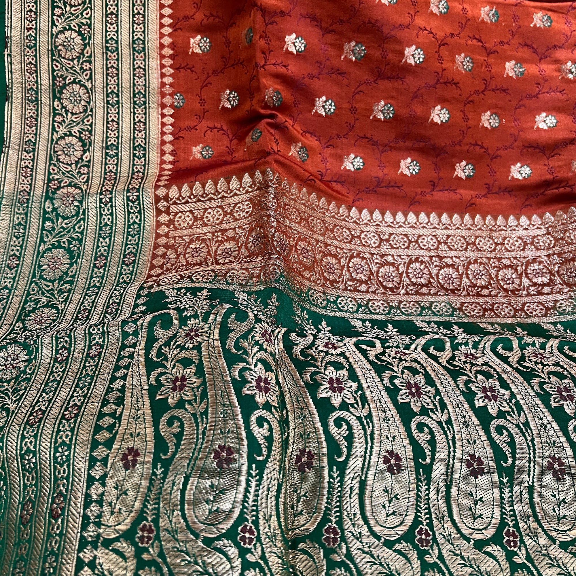 Vintage Banarasi Saree w/ blouse piece 752 - Vintage India NYC
