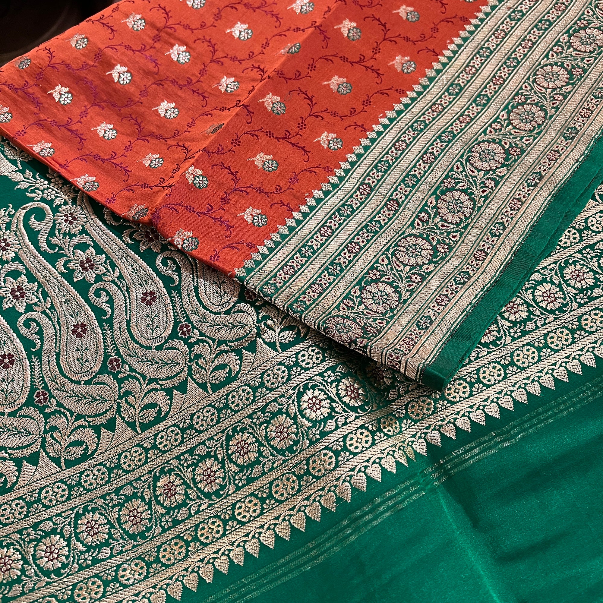 Vintage Banarasi Saree w/ blouse piece 752 - Vintage India NYC