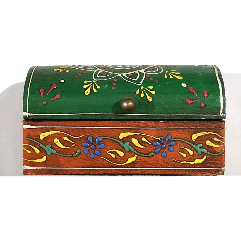 AE wooden painted box 55 - Vintage India NYC