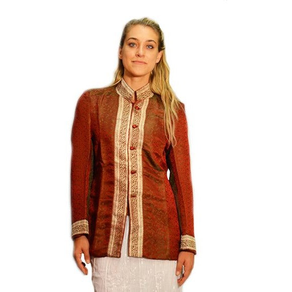 Hand made Silk Nehru Short Jacket - Vintage India NYC