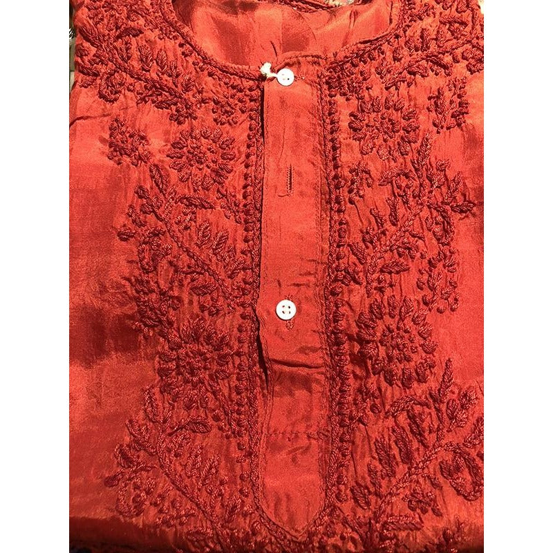 OS Silk Kurta Mid length-5 Colors - Vintage India NYC