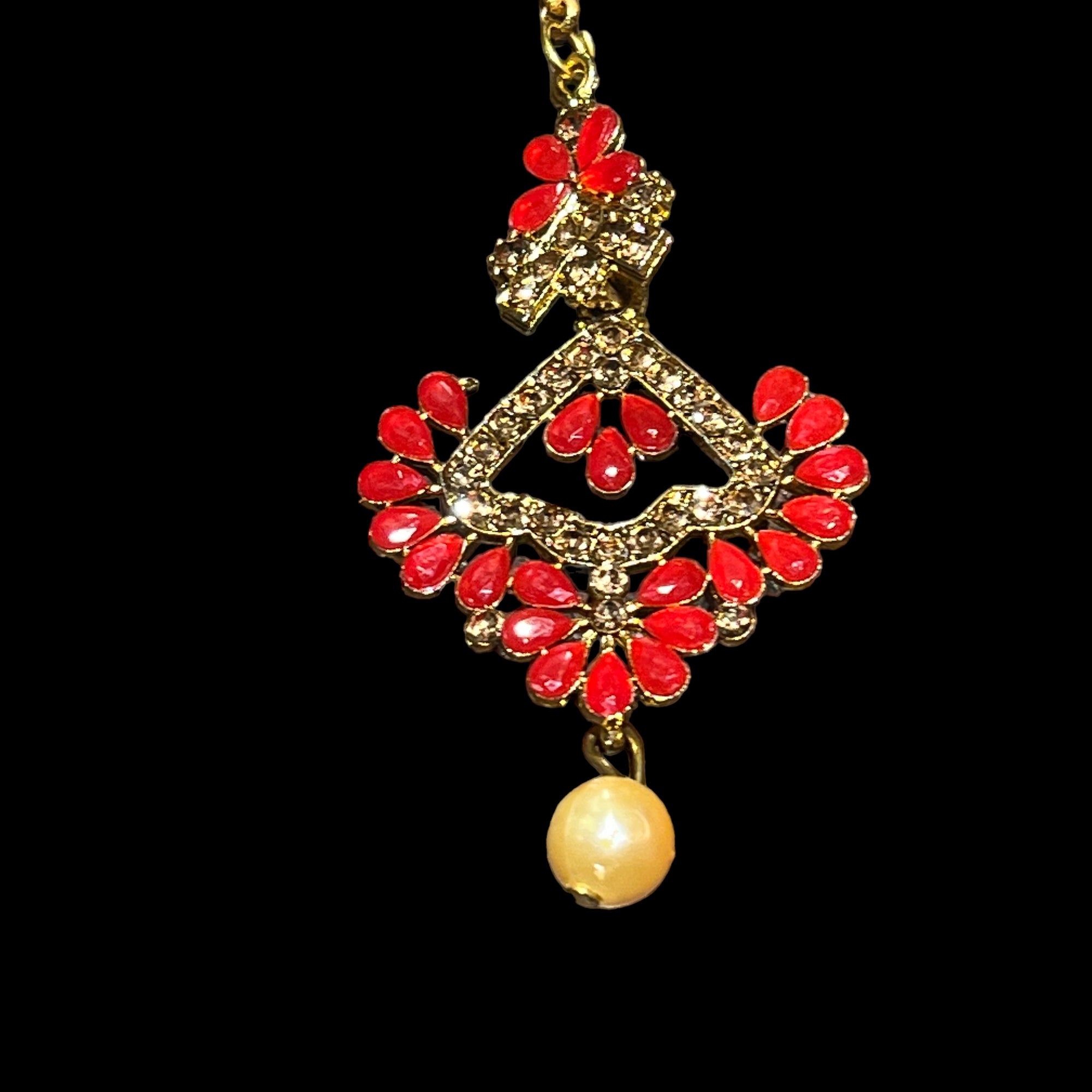 Flower Petal Maang Tikkas-6 Colors - Vintage India NYC