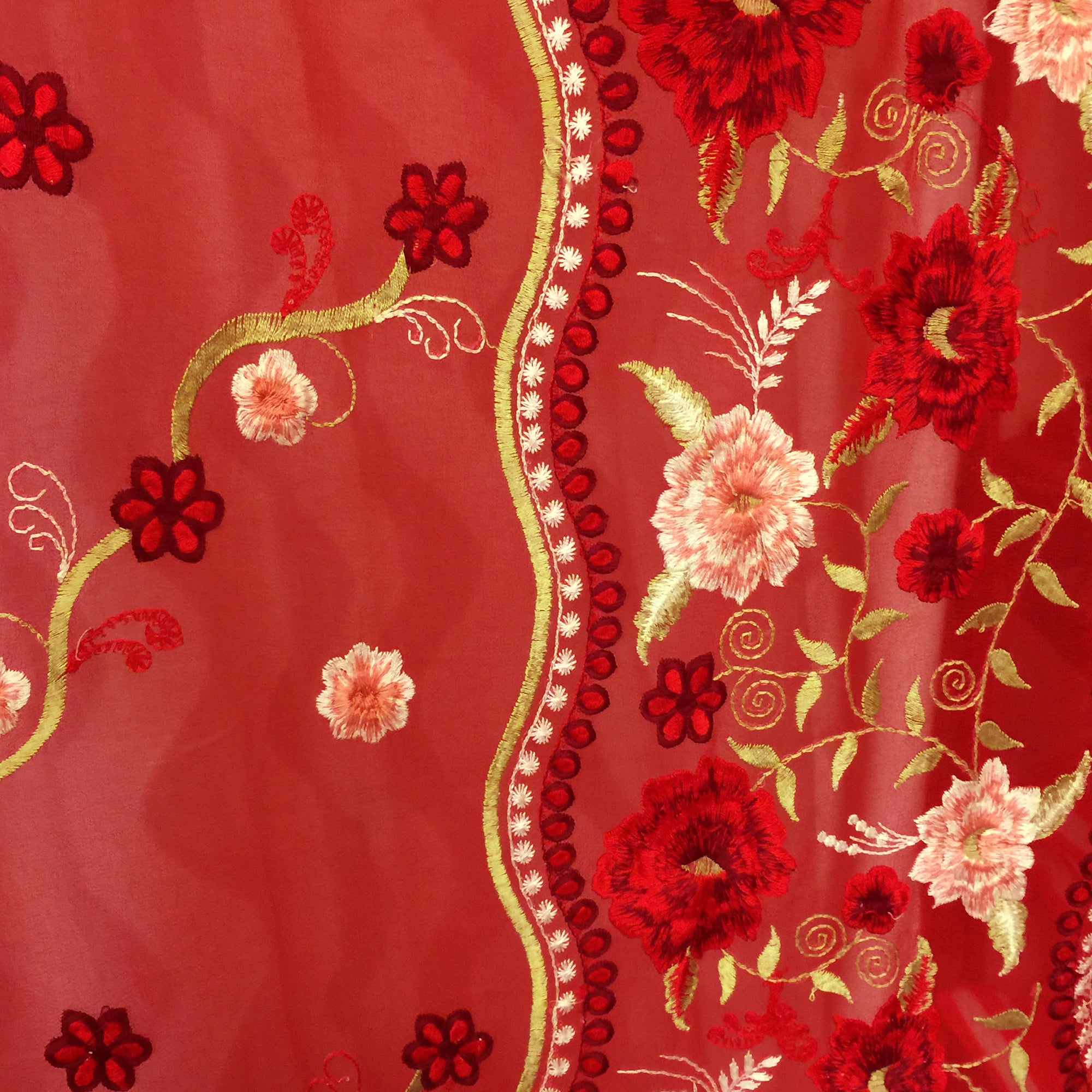 Single Curtains-Reds - Vintage India NYC