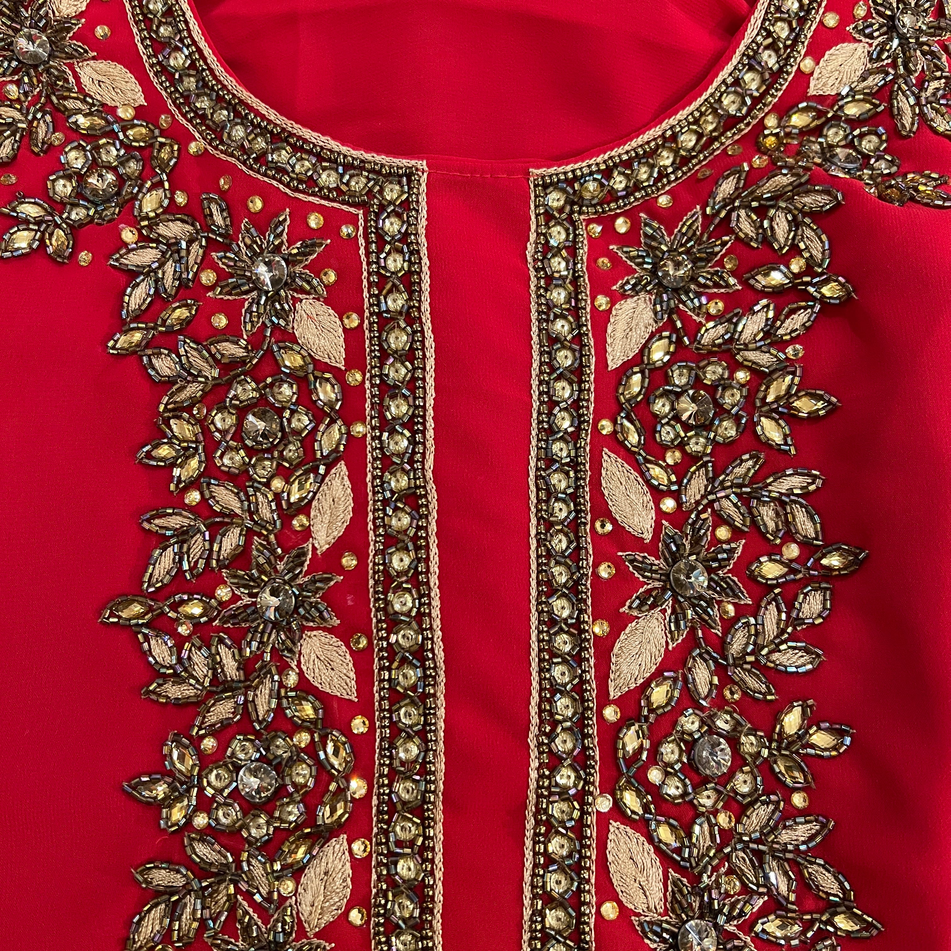 DT Georgette Kurti Size 40 - Vintage India NYC