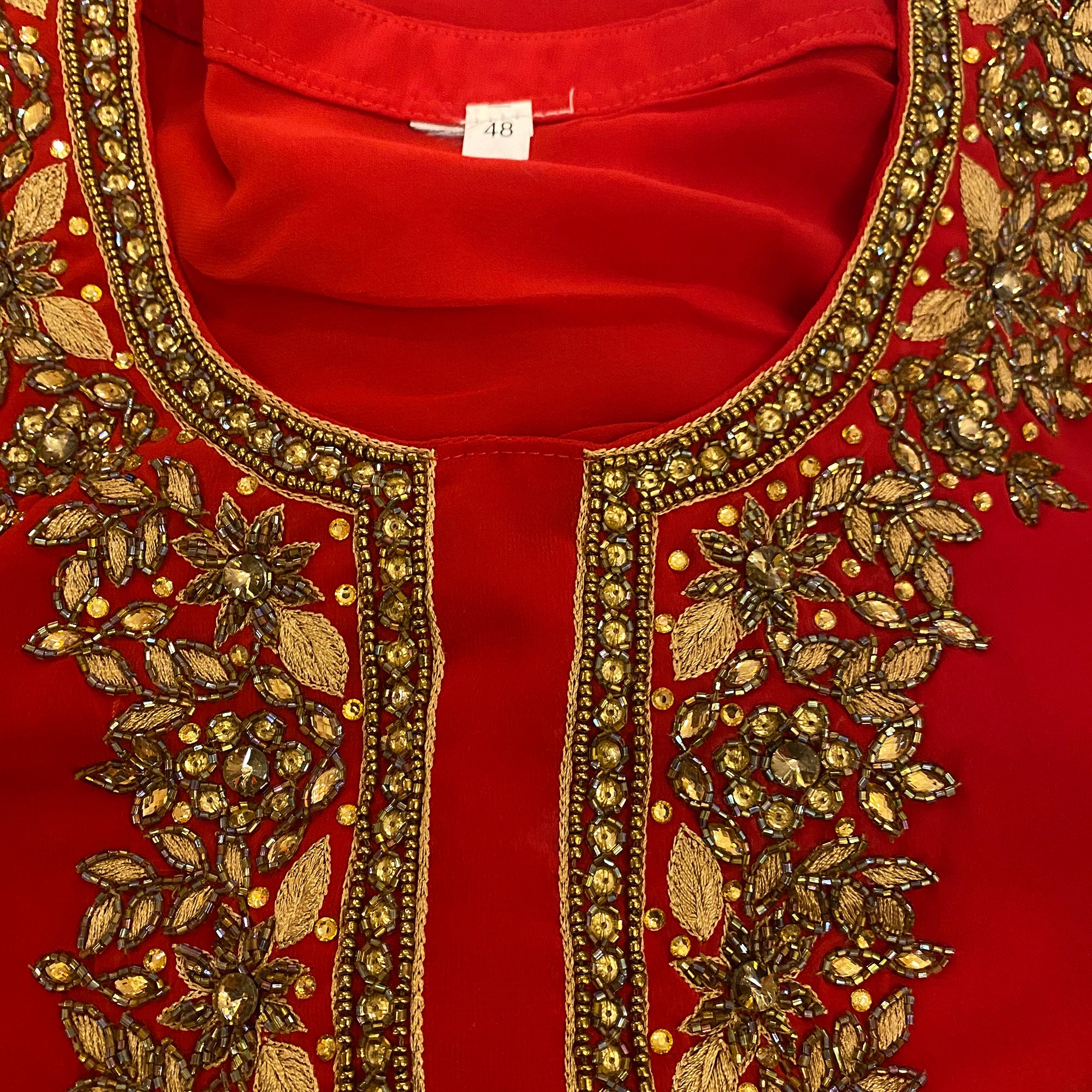 DT Georgette Kurti Size 48 - Vintage India NYC